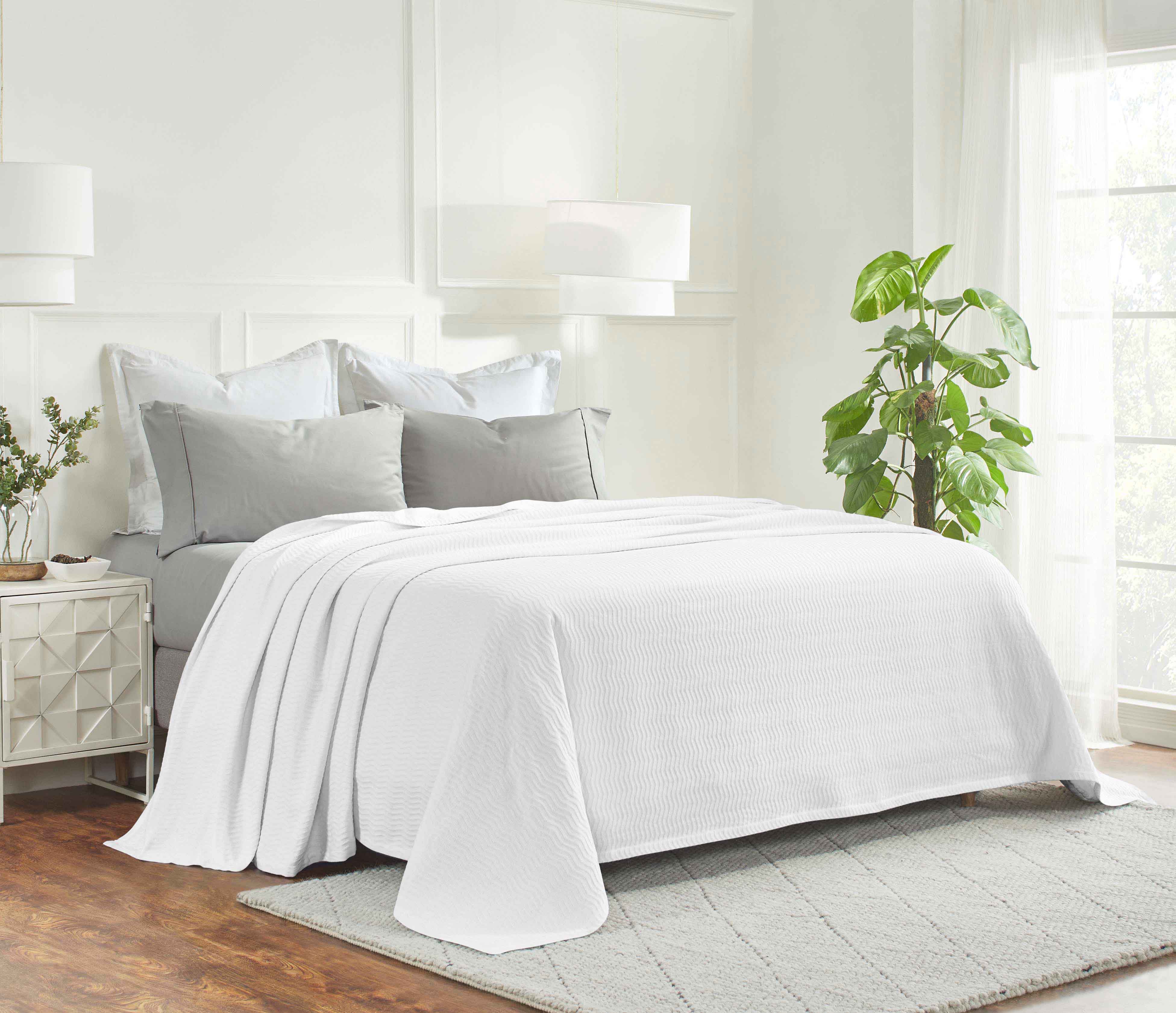 Jena Cotton Textured Chevron Lightweight Woven Blanket - Omnigoodsstore