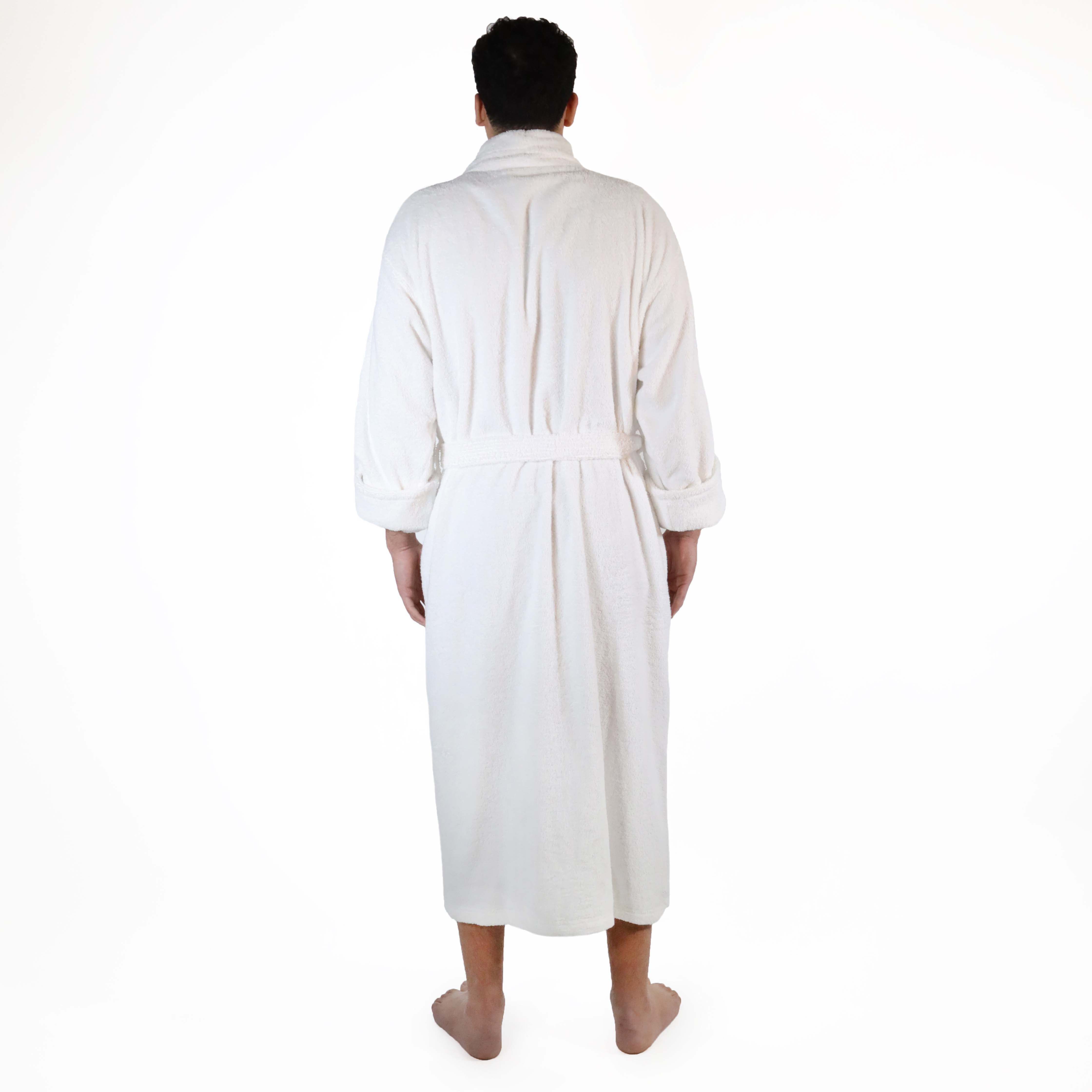 Classic Men's Bath Robe Turkish Cotton Bathrobe with Adjustable Belt - Omnigoodsstore