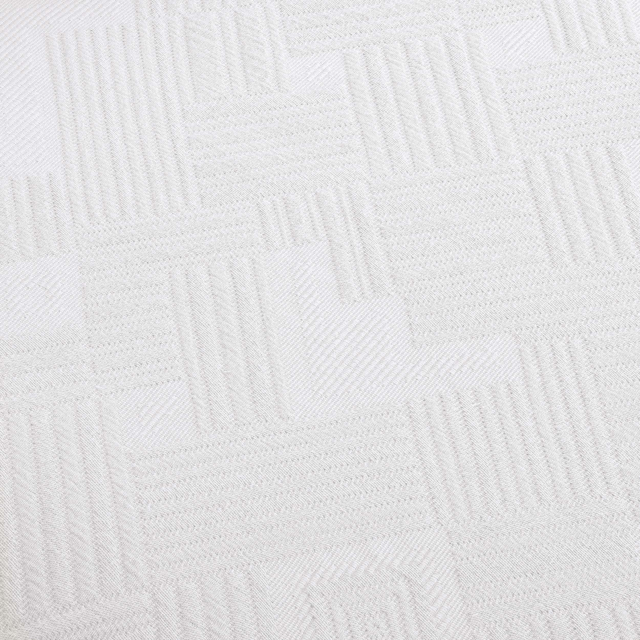 Geometric Fret Cotton Jacquard Matelasse Scalloped Bedspread Set - Omnigoodsstore