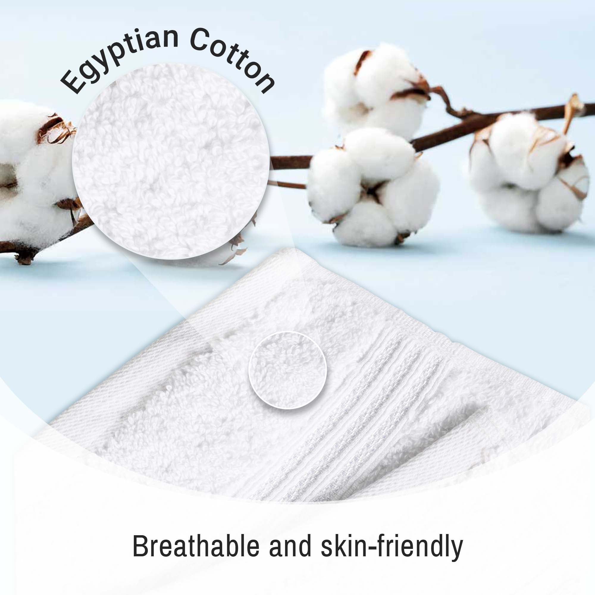 Egyptian Cotton Solid Face Towel Set of 10 - Omnigoodsstore