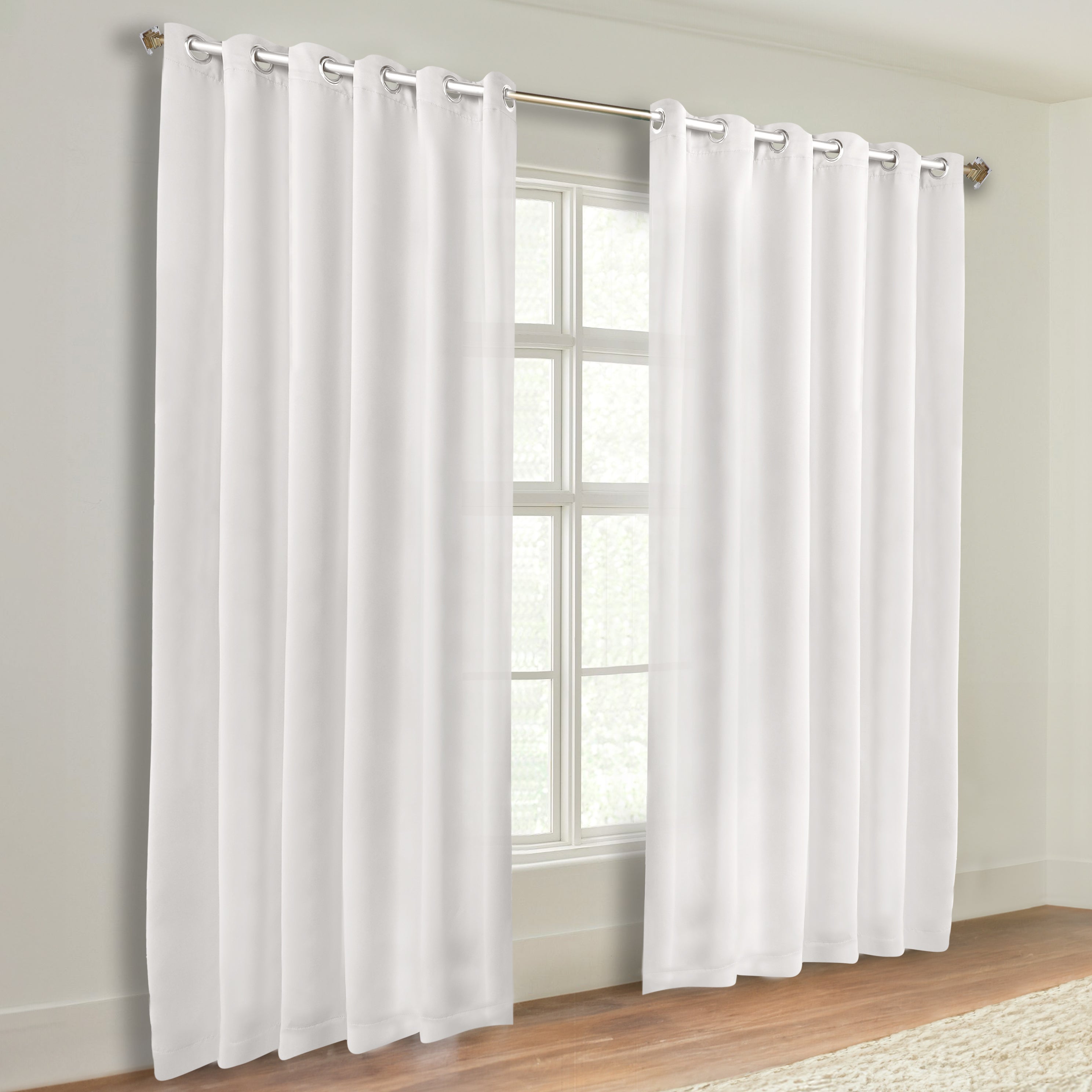 Solid Machine Washable Room Darkening Blackout Curtains, Set of 2 - Omnigoodsstore