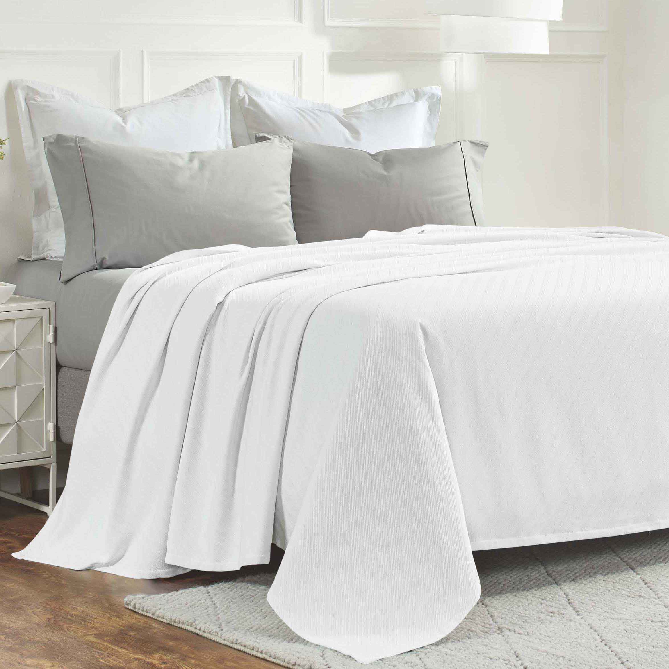 Milan Cotton Textured Striped Lightweight Woven Blanket - Omnigoodsstore