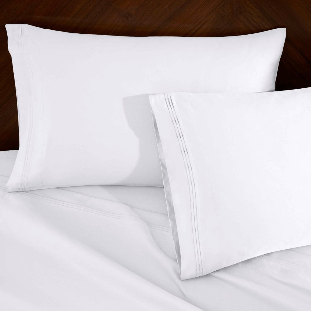 1000 Thread Count Egyptian Cotton Bed Sheet Set Olympic Queen - Omnigoodsstore