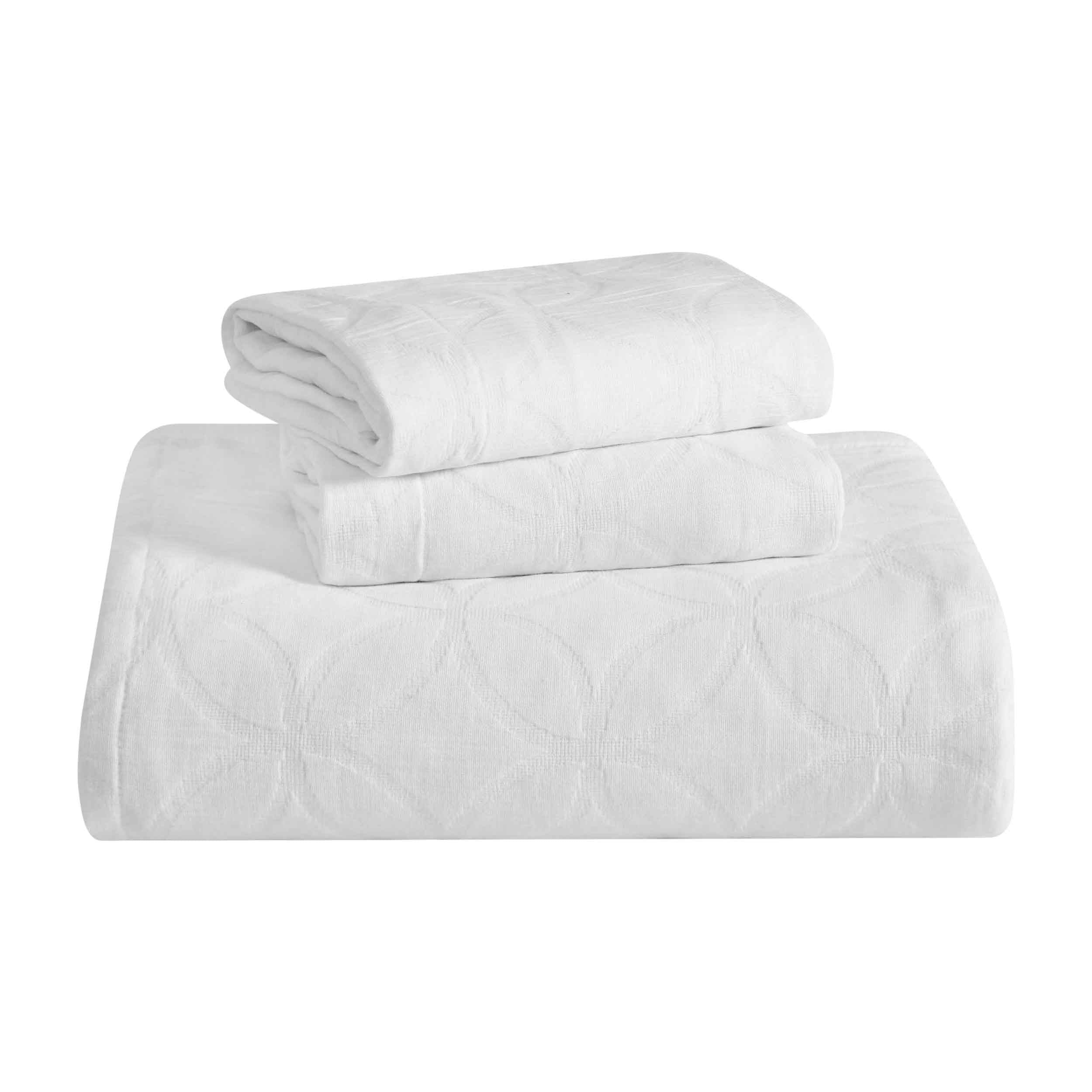 Serenity Cotton Matelasse Celtic Circle Airy Bedspread Set - Omnigoodsstore