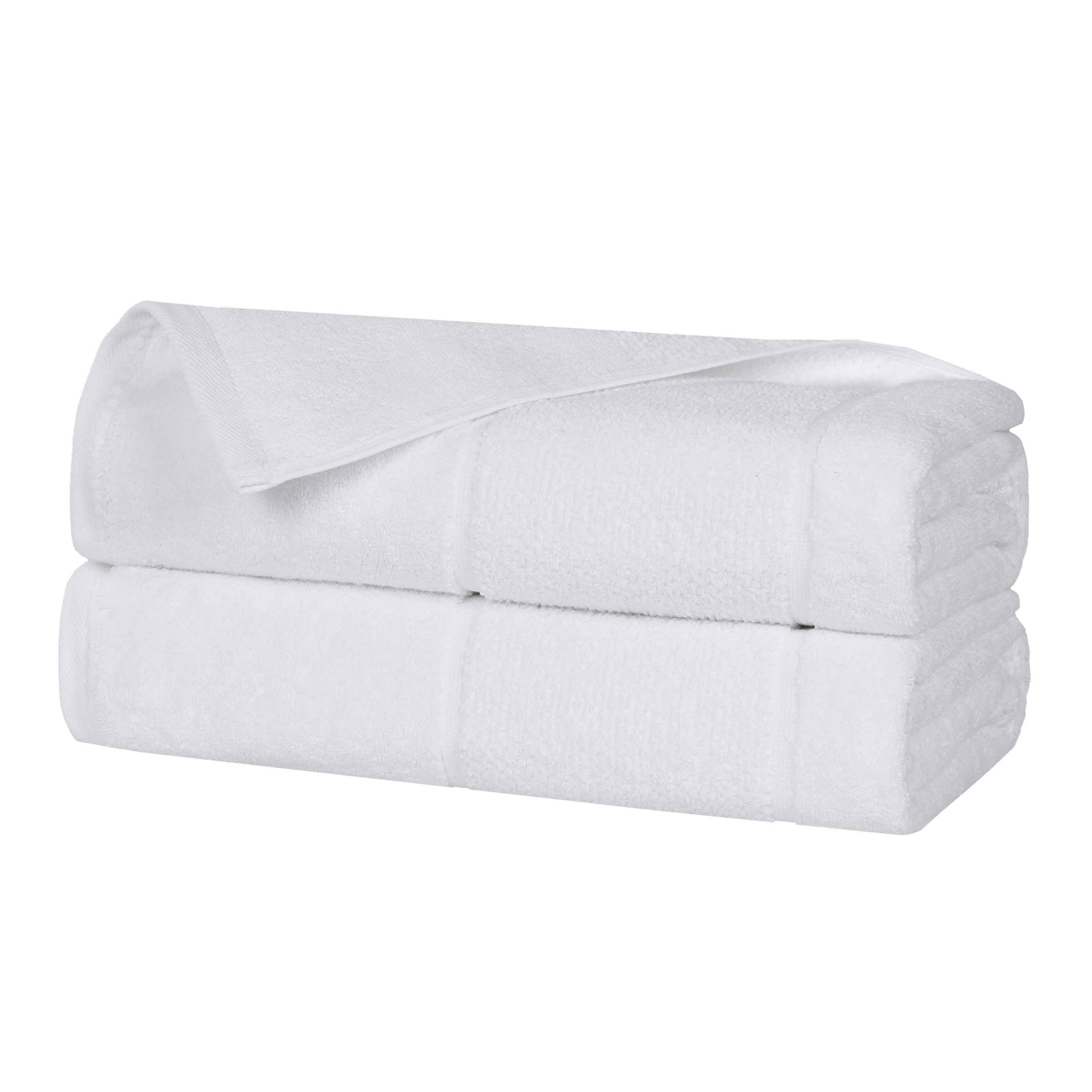 Mile Smart Twist Cotton Solid Broad Border Bath Sheets, Set of 2 - Omnigoodsstore