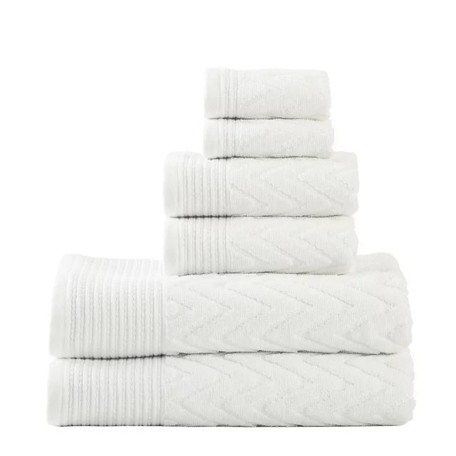 Chevron Cotton 6 Piece Towel Set - Omnigoodsstore