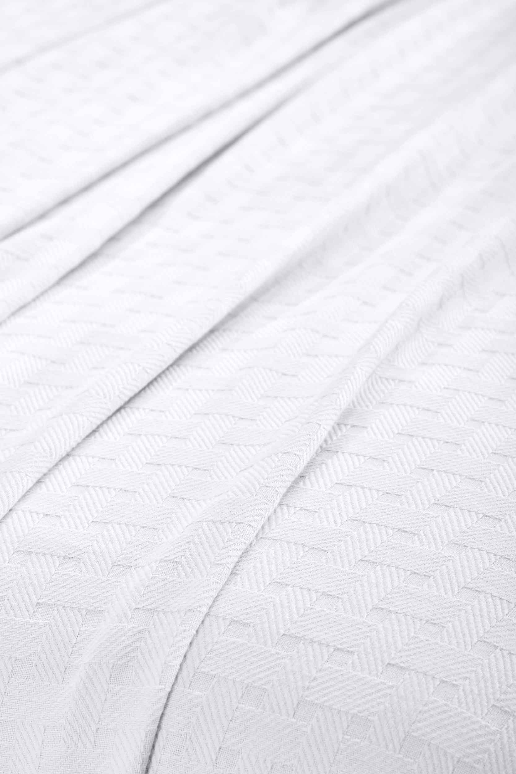 Basketweave All Season Cotton Bed Blanket & Sofa Throw - Omnigoodsstore
