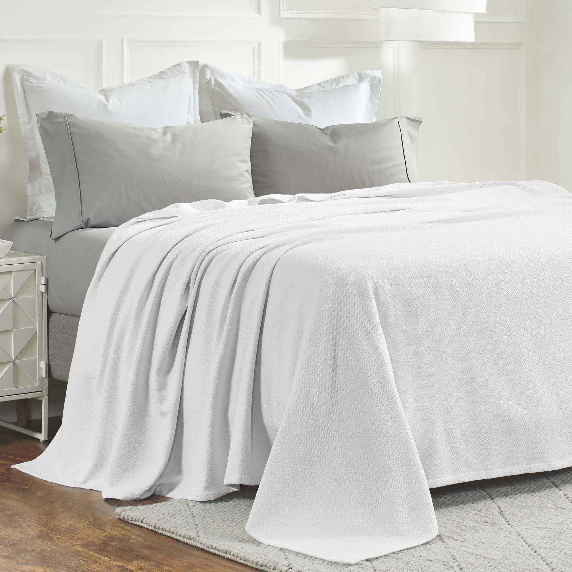 Nobel Cotton Textured Chevron Lightweight Woven Blanket - Omnigoodsstore