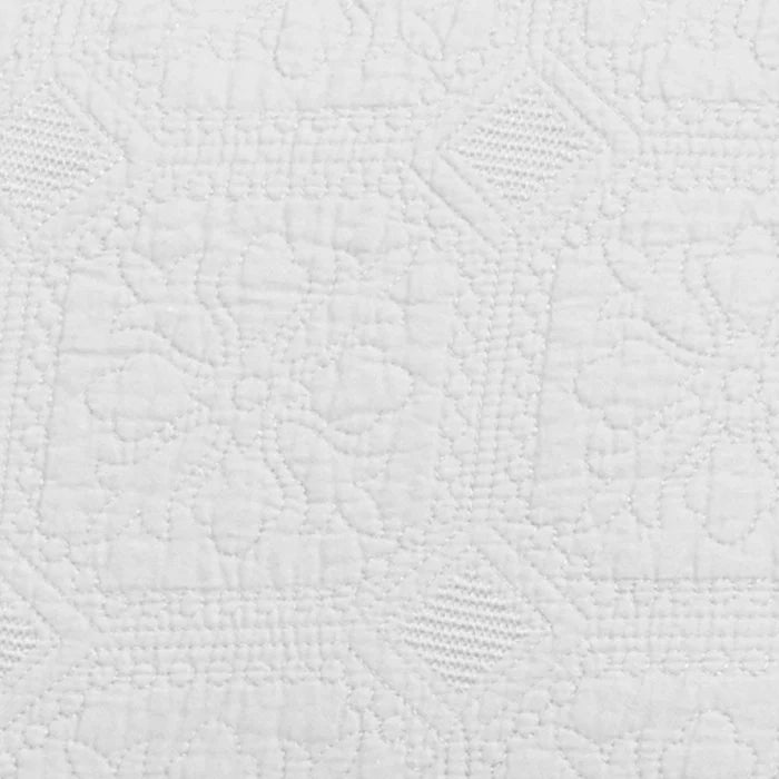 Corrington Cotton Reversible Floral Embroidered Geometric Quilt Set - Omnigoodsstore