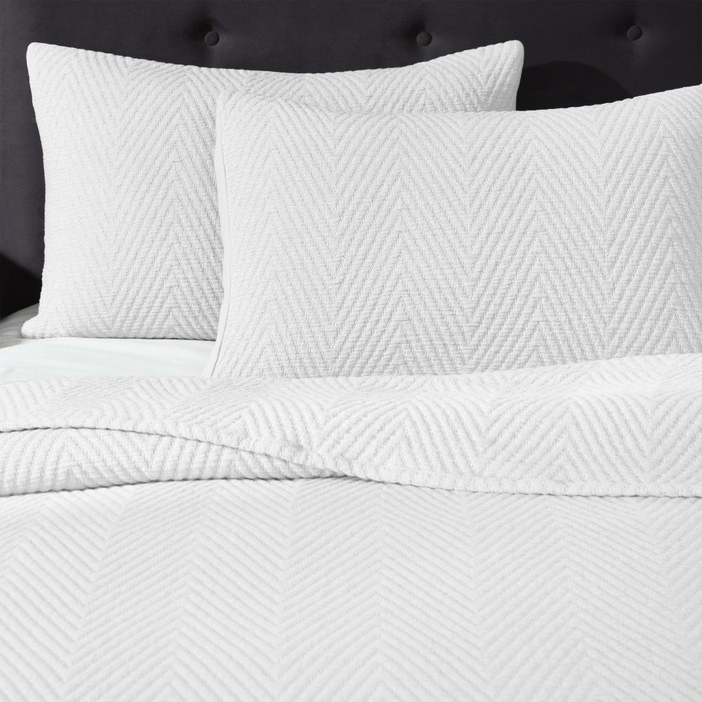 Aswan Cotton Medium Weight Chevron Woven Coverlet - Omnigoodsstore