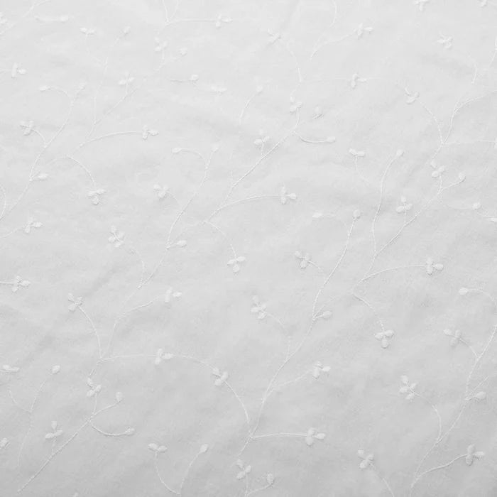 Embroidered Delicate Flower Sheer Grommet Curtain Panel Set - Omnigoodsstore