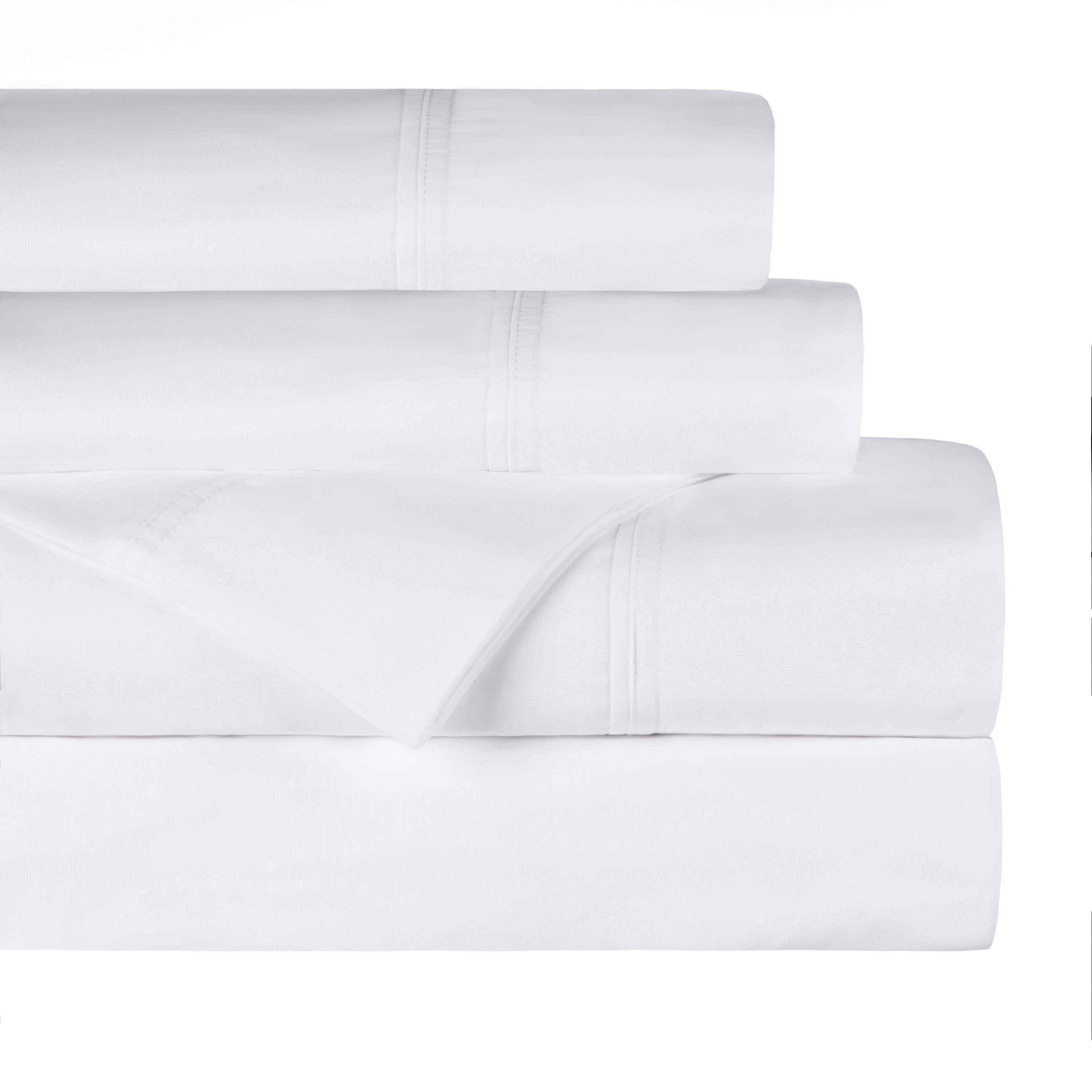 Gina Organic Cotton 300 Thread Count Percale Flat Bed Sheet - Omnigoodsstore
