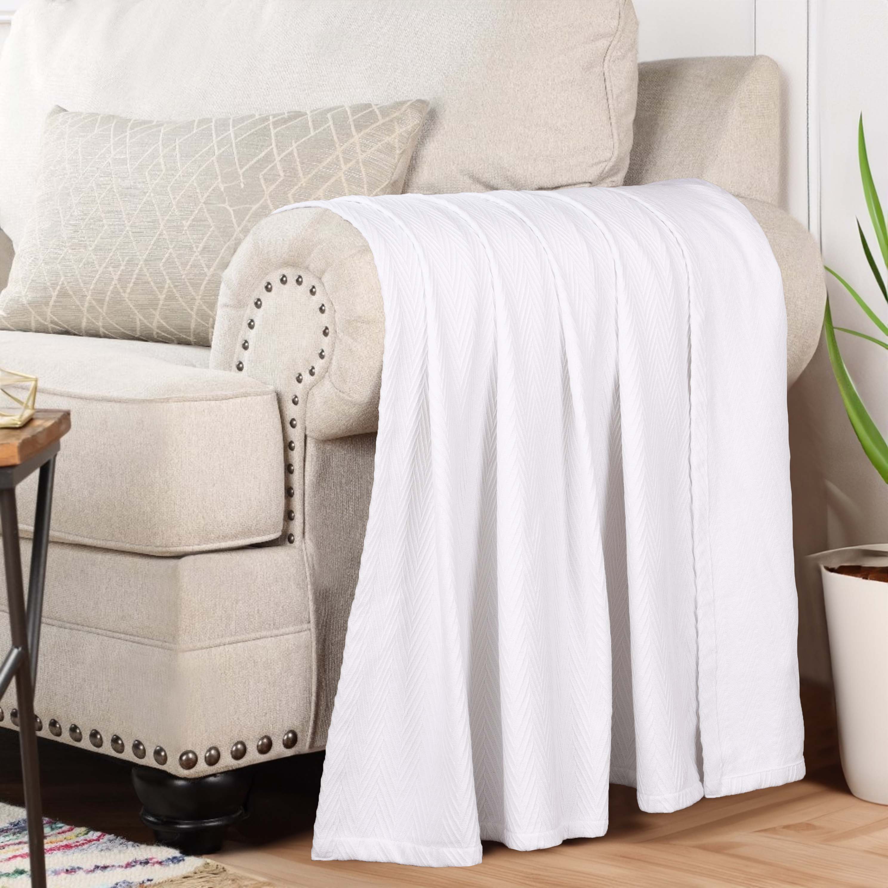 All-Season Chevron Cotton Bed Blanket & Sofa Throw - Omnigoodsstore