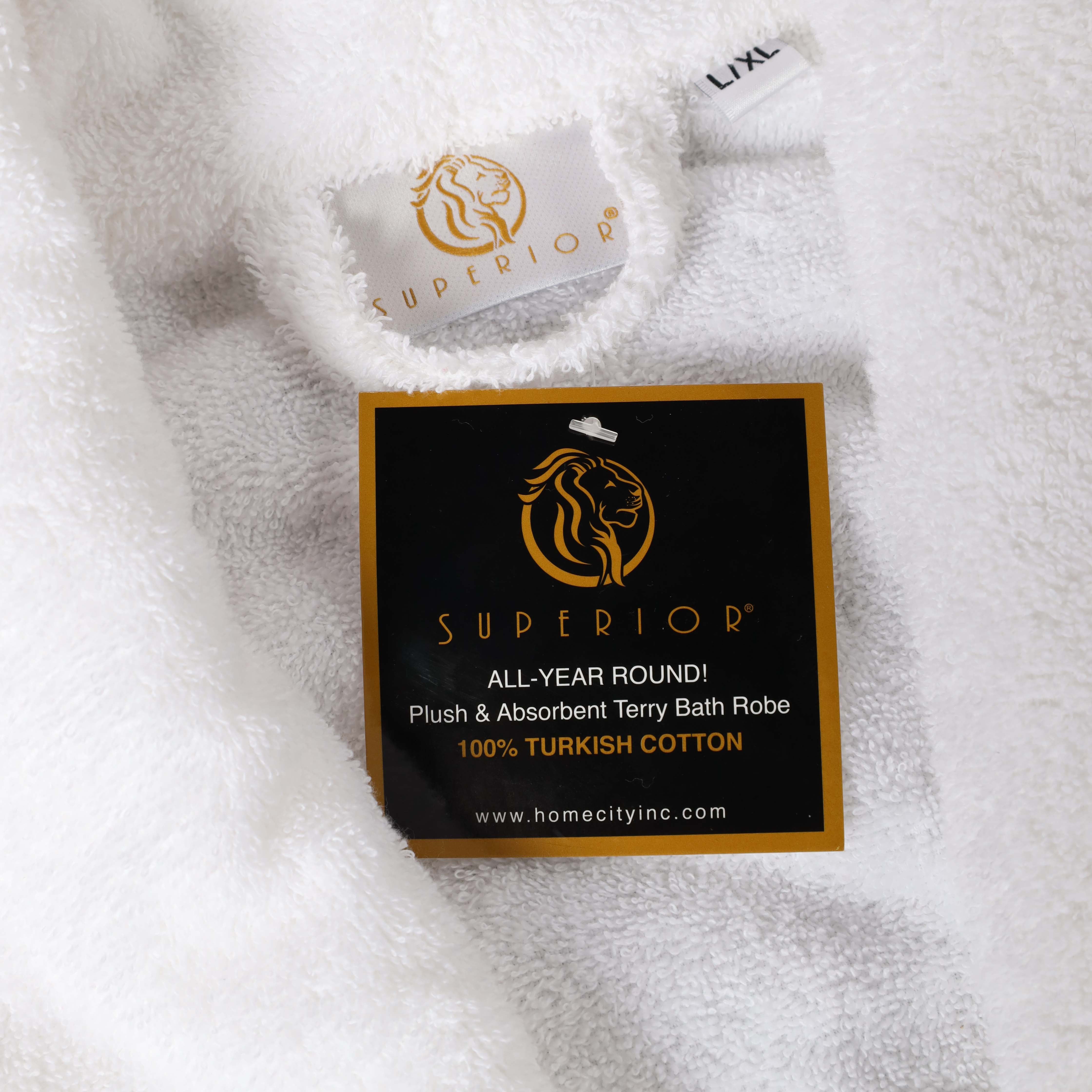 Classic Women's Bath Robe Turkish Cotton Bathrobe with Adjustable Belt - Omnigoodsstore