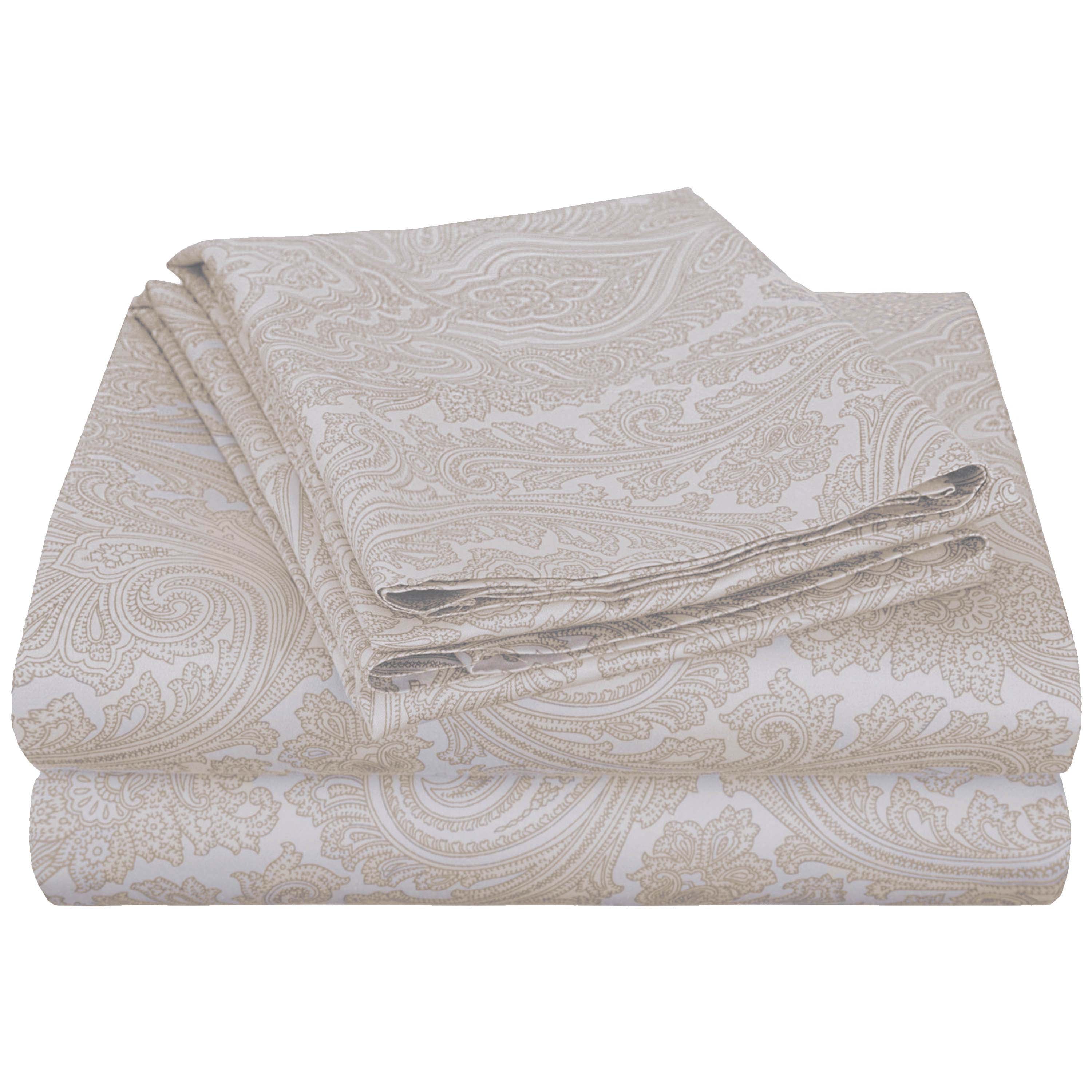 Italian Paisley 600 Thread Count Cotton Blend Deep Pocket Sheet Set - Omnigoodsstore