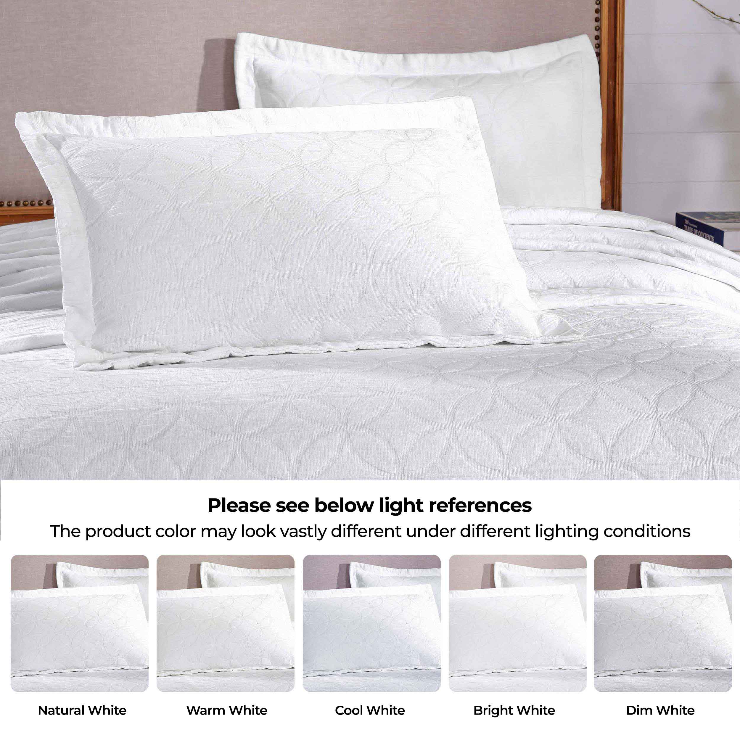 Serenity Cotton Matelasse Celtic Circle Airy Bedspread Set - Omnigoodsstore