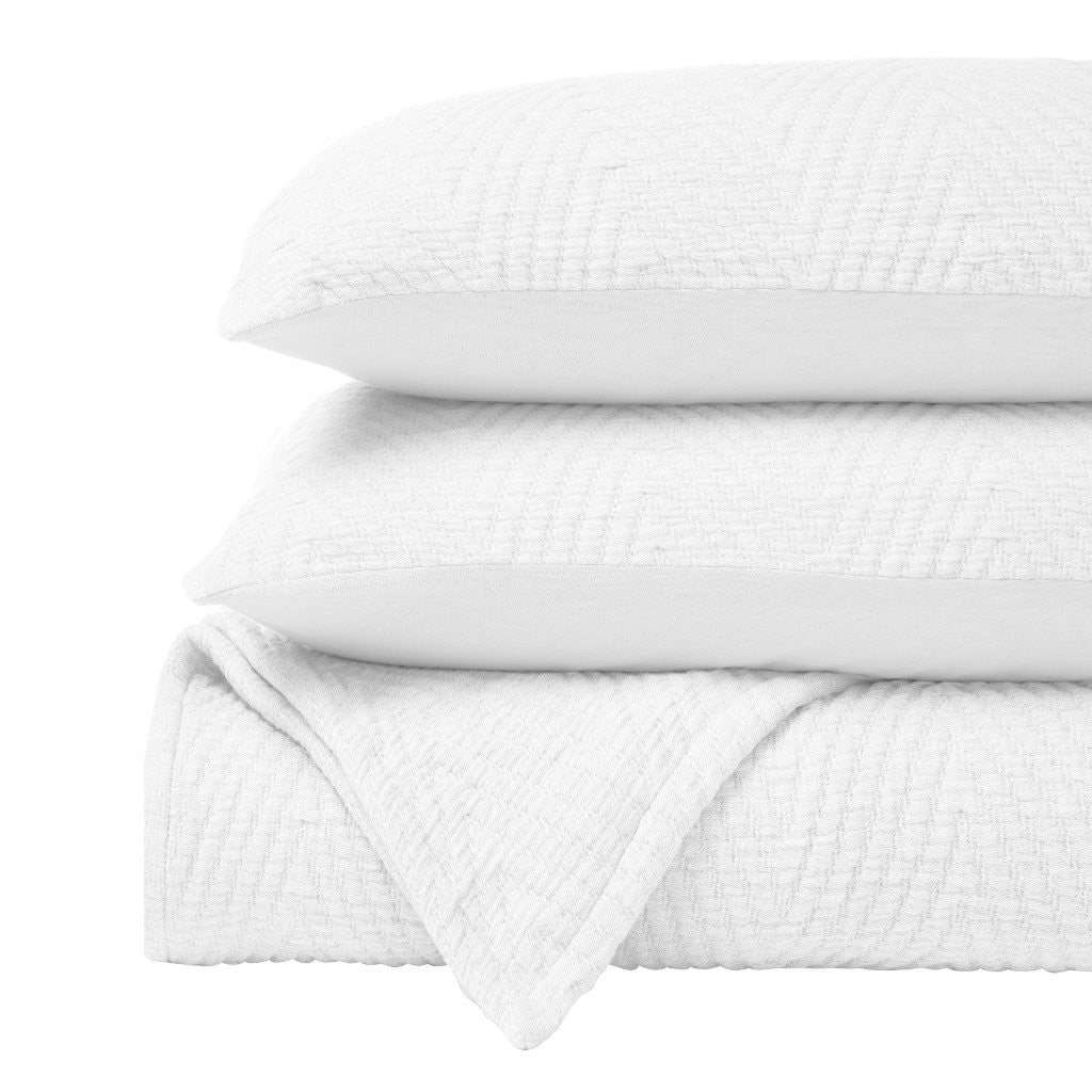 Aswan Cotton Medium Weight Chevron Woven Coverlet - Omnigoodsstore