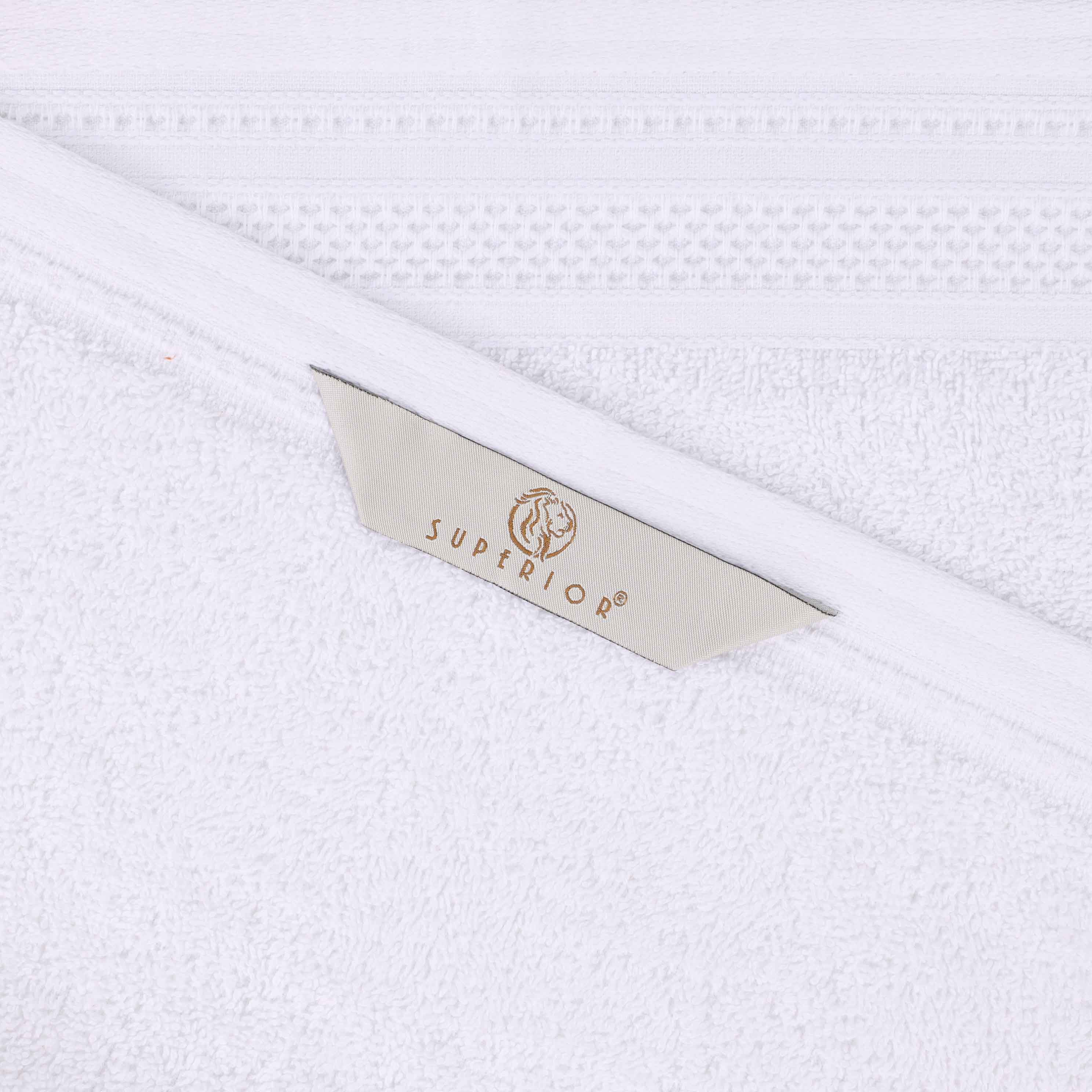 Honeycomb Textured Waffle Border Luxury Cotton Face Towels, Set of 12 - Omnigoodsstore