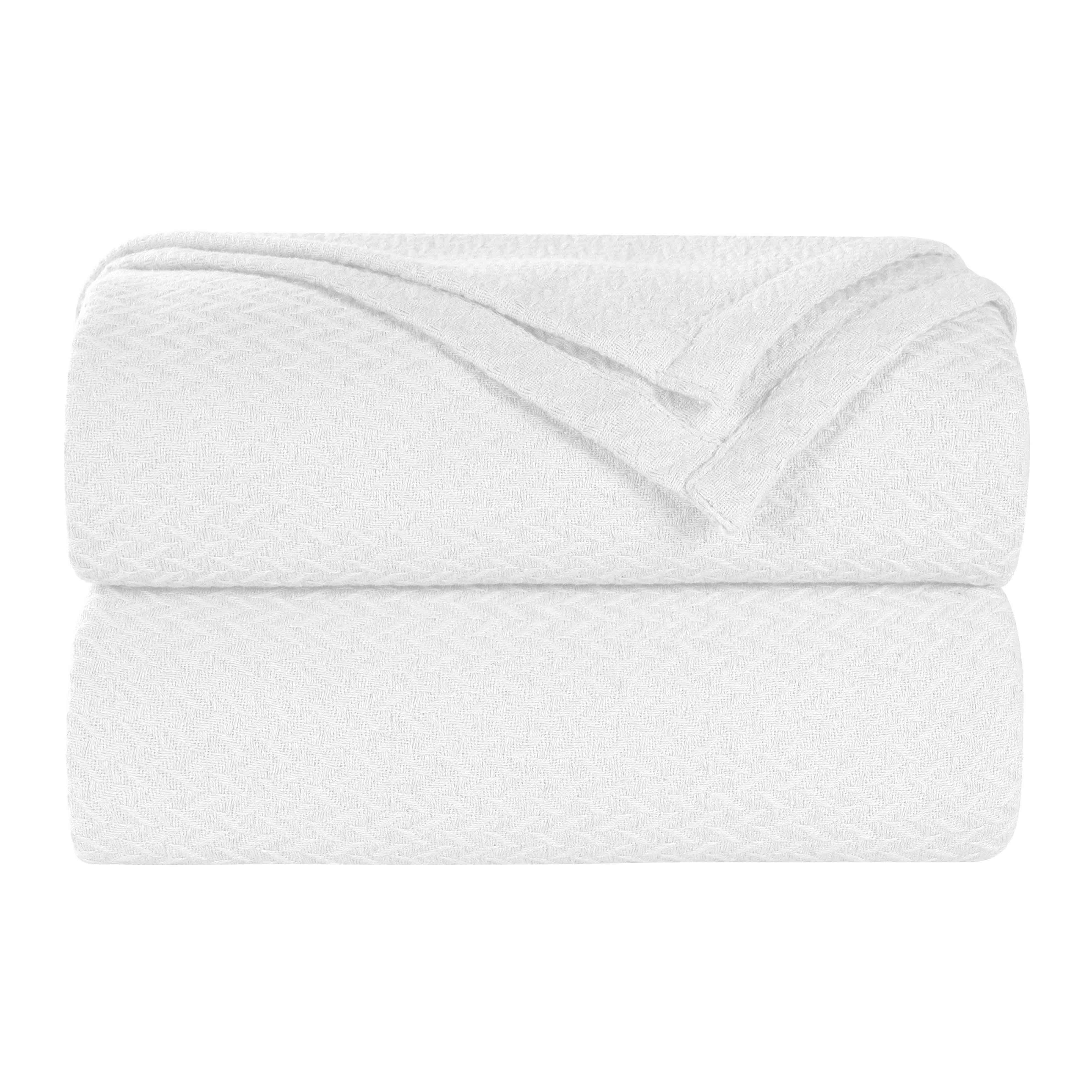 Nobel Cotton Textured Chevron Lightweight Woven Blanket - Omnigoodsstore