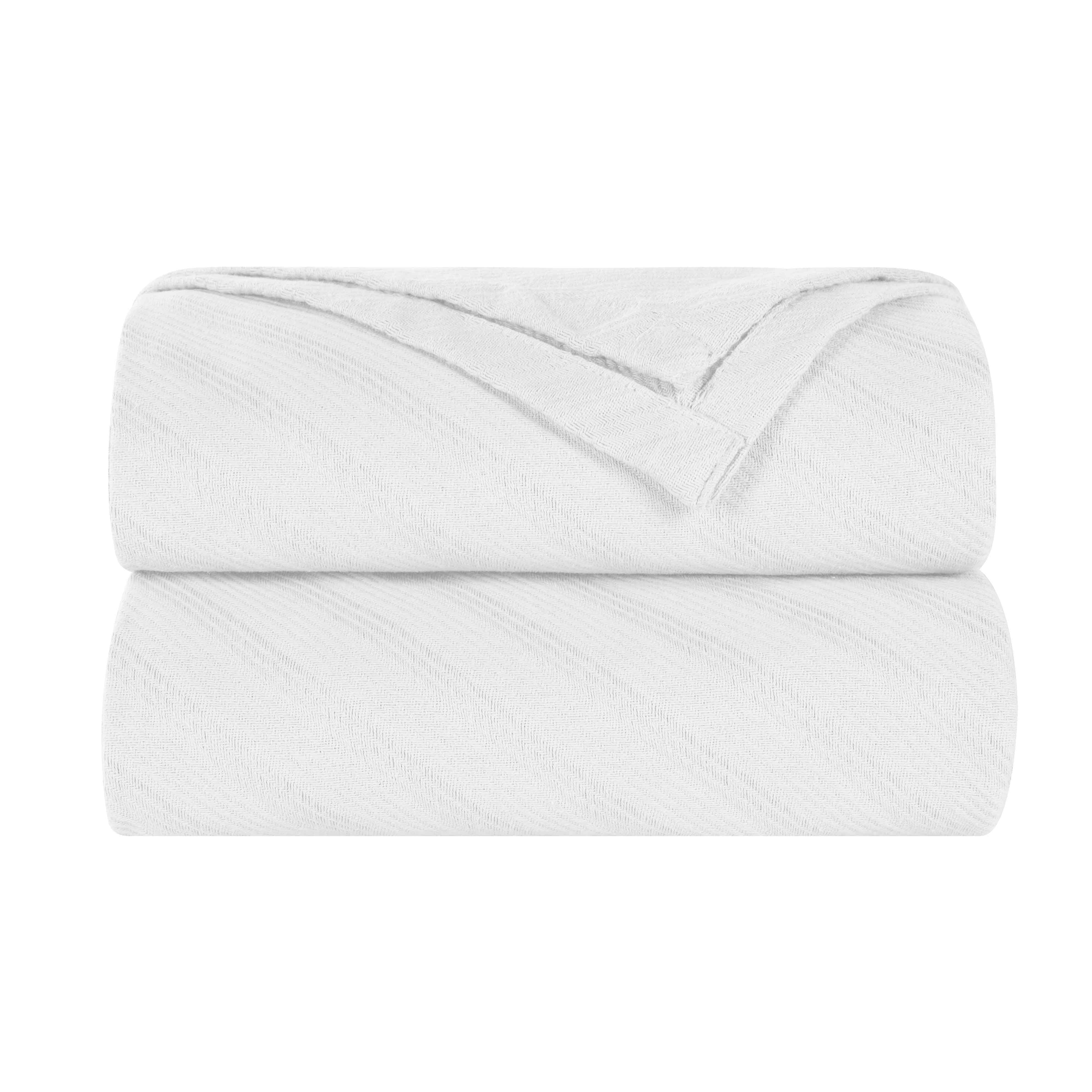 Milan Cotton Textured Striped Lightweight Woven Blanket - Omnigoodsstore