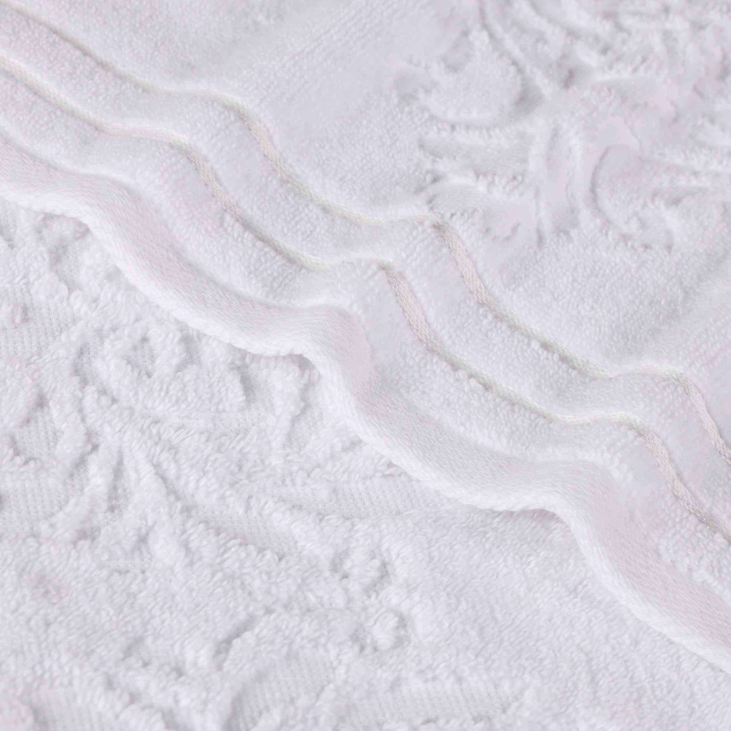 Sadie Zero Twist Cotton Solid and Jacquard Floral Face Towel Set of 12 - Omnigoodsstore