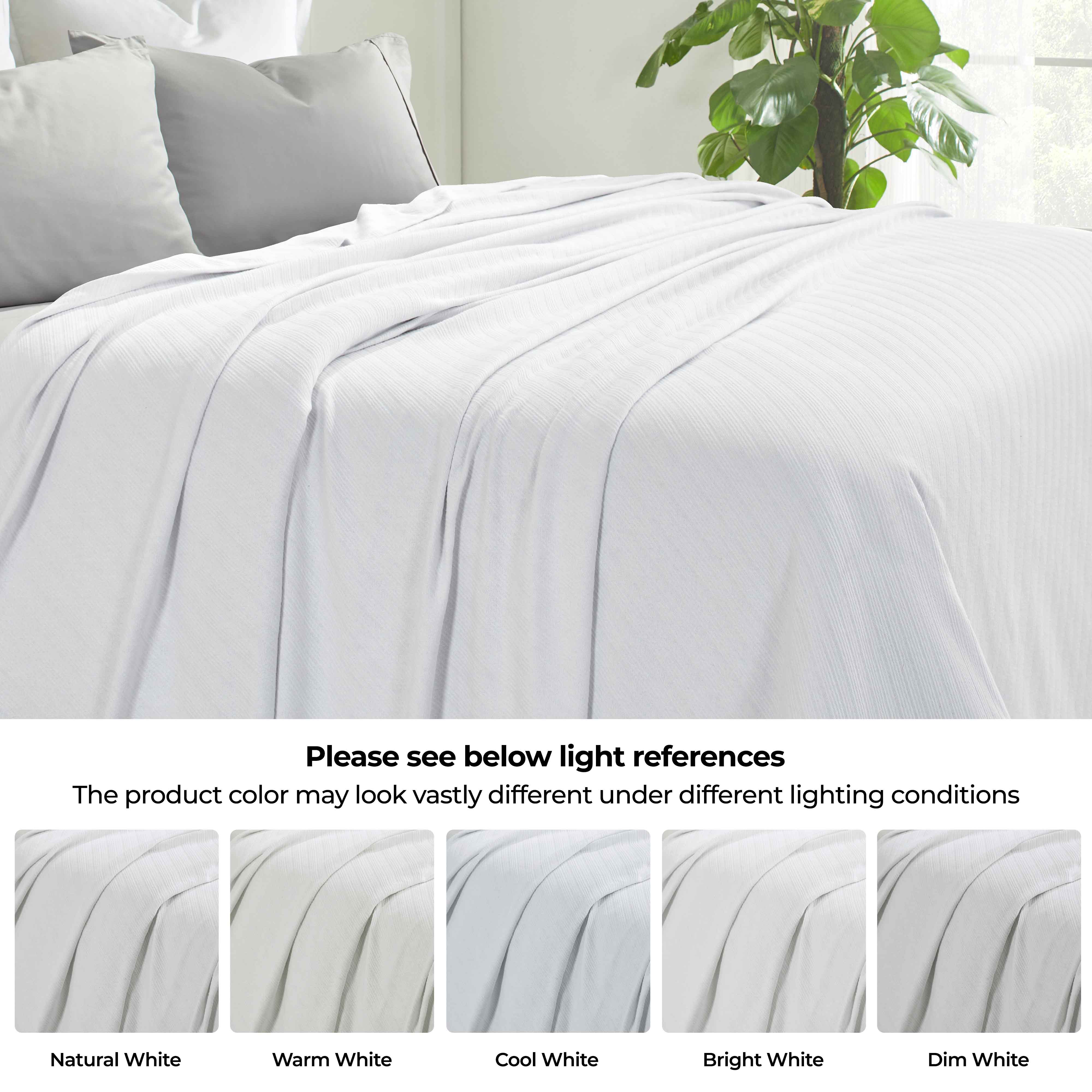 Milan Cotton Textured Striped Lightweight Woven Blanket - Omnigoodsstore