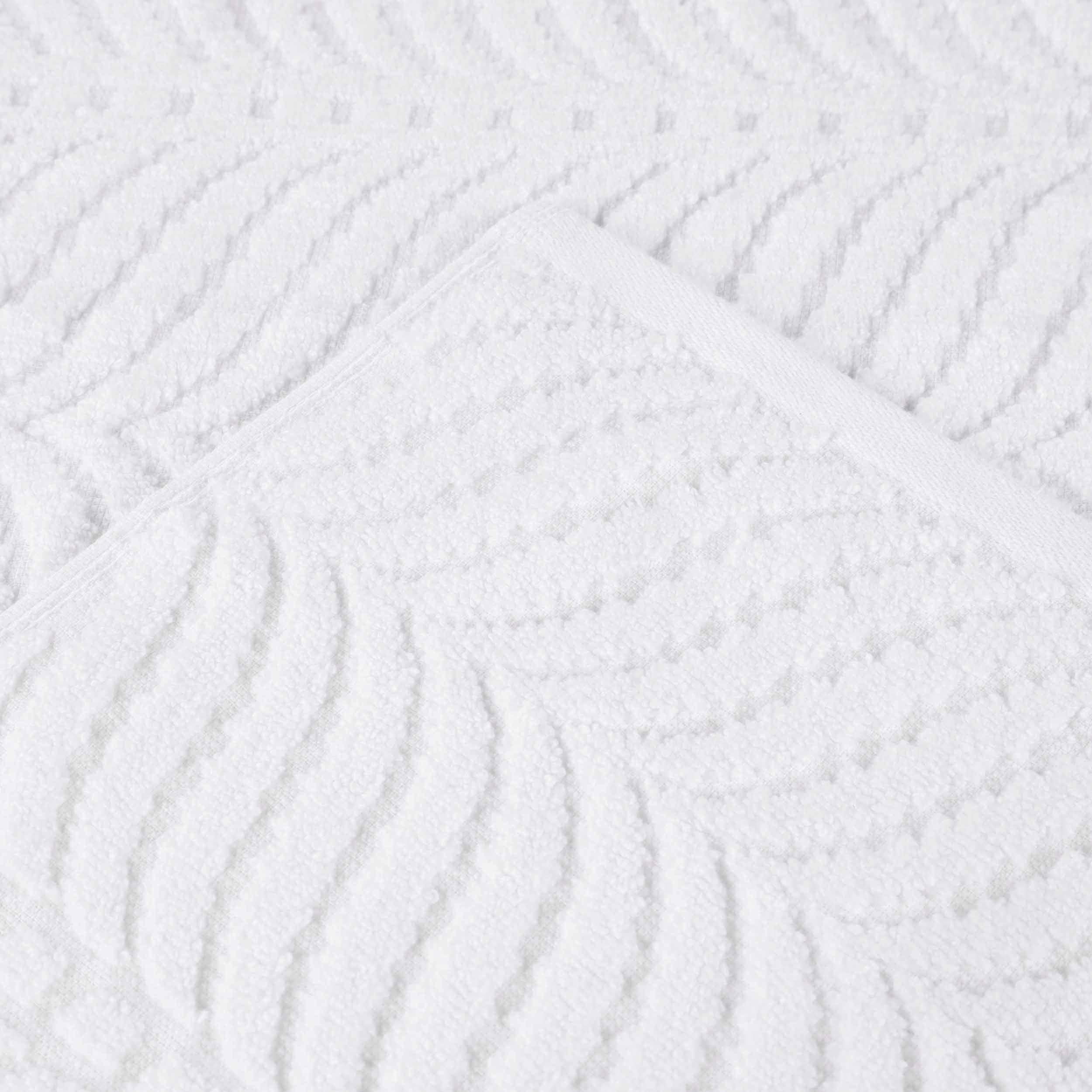 Zero Twist Cotton Solid & Jacquard Elegant Chevron Bath Towel Set of 4 - Omnigoodsstore