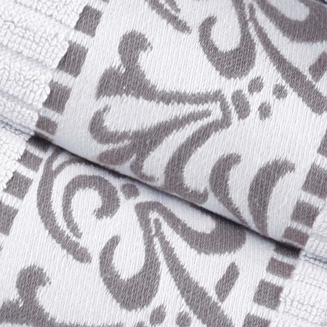 Athens Cotton Greek Scroll and Floral 6-Piece Assorted Towel Set - Omnigoodsstore