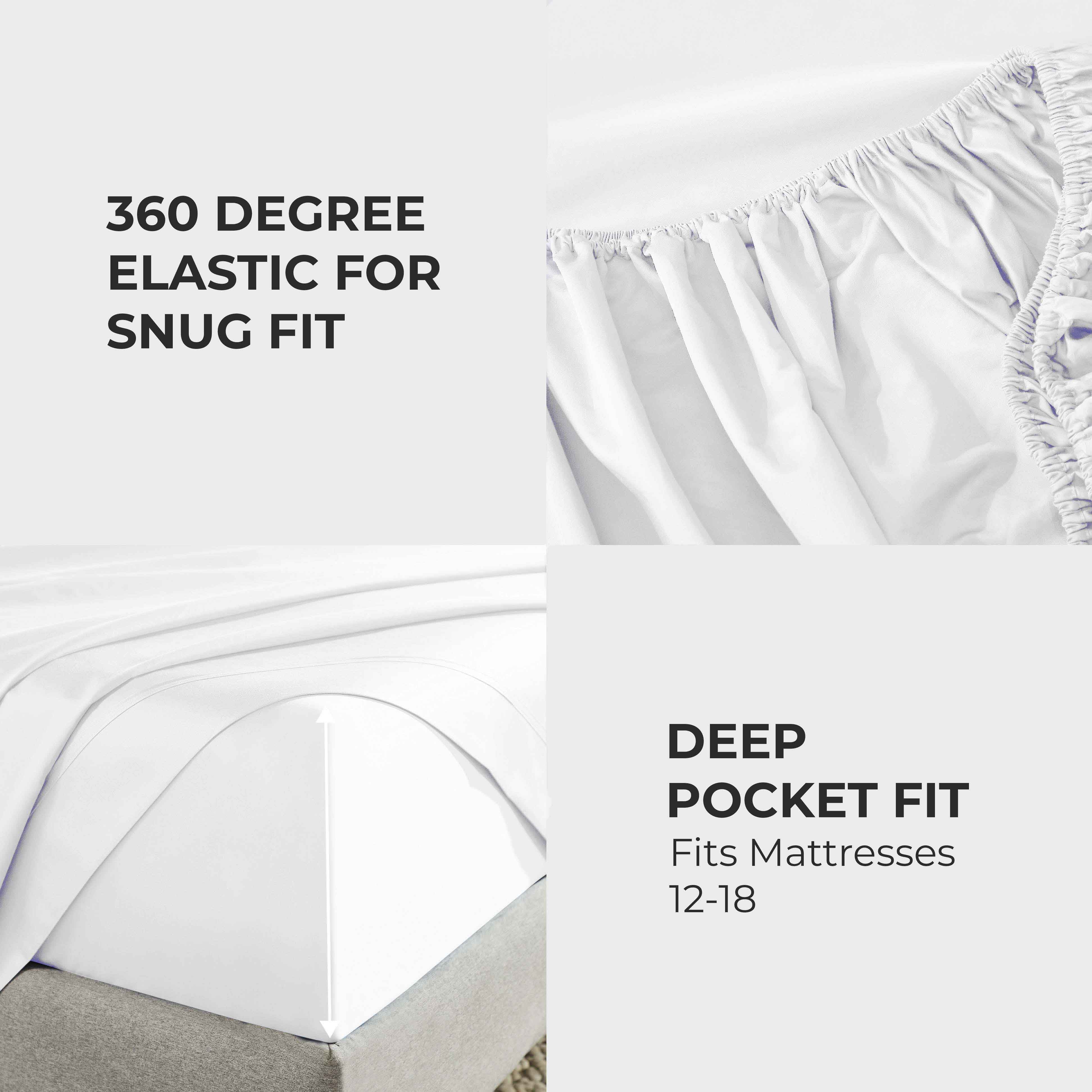 850 Thread Count Cotton Solid Bed Sheet Set - Omnigoodsstore