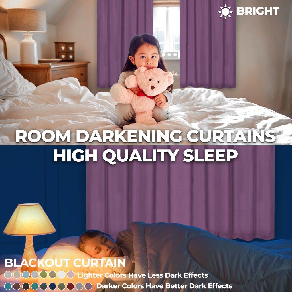 Solid Classic Modern Grommet Blackout Curtain Set - Omnigoodsstore