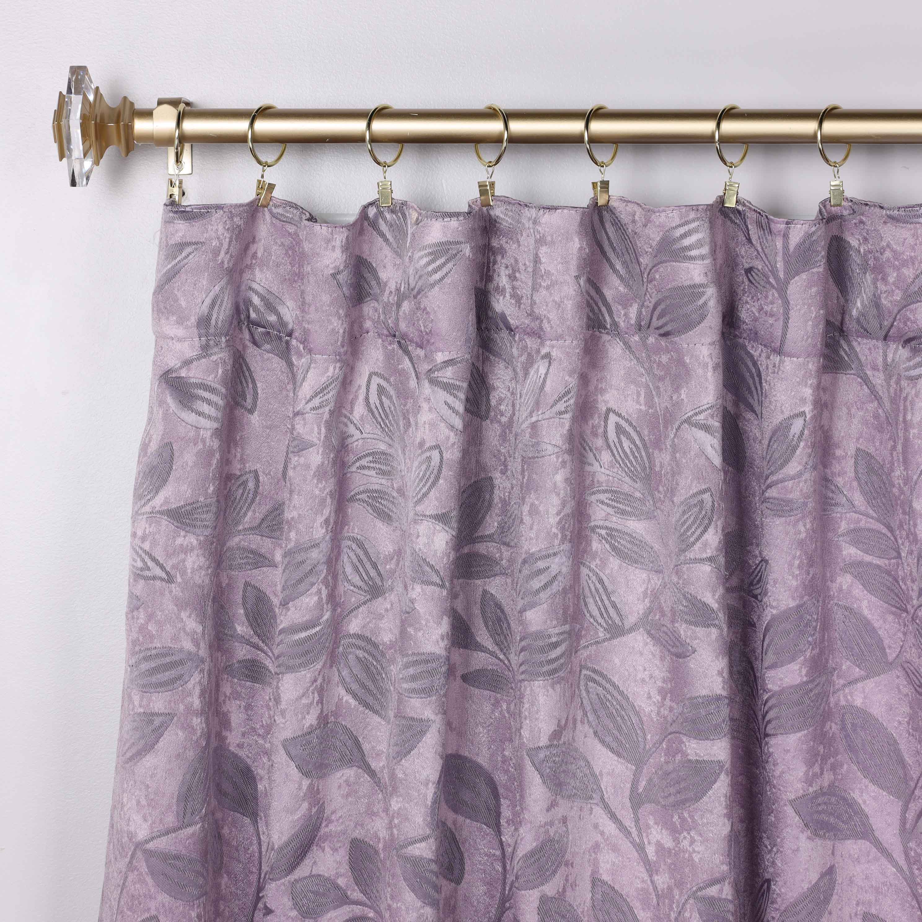 Superior Leaves Room Darkening Back Tab Blackout Curtains Panel Set - Omnigoodsstore