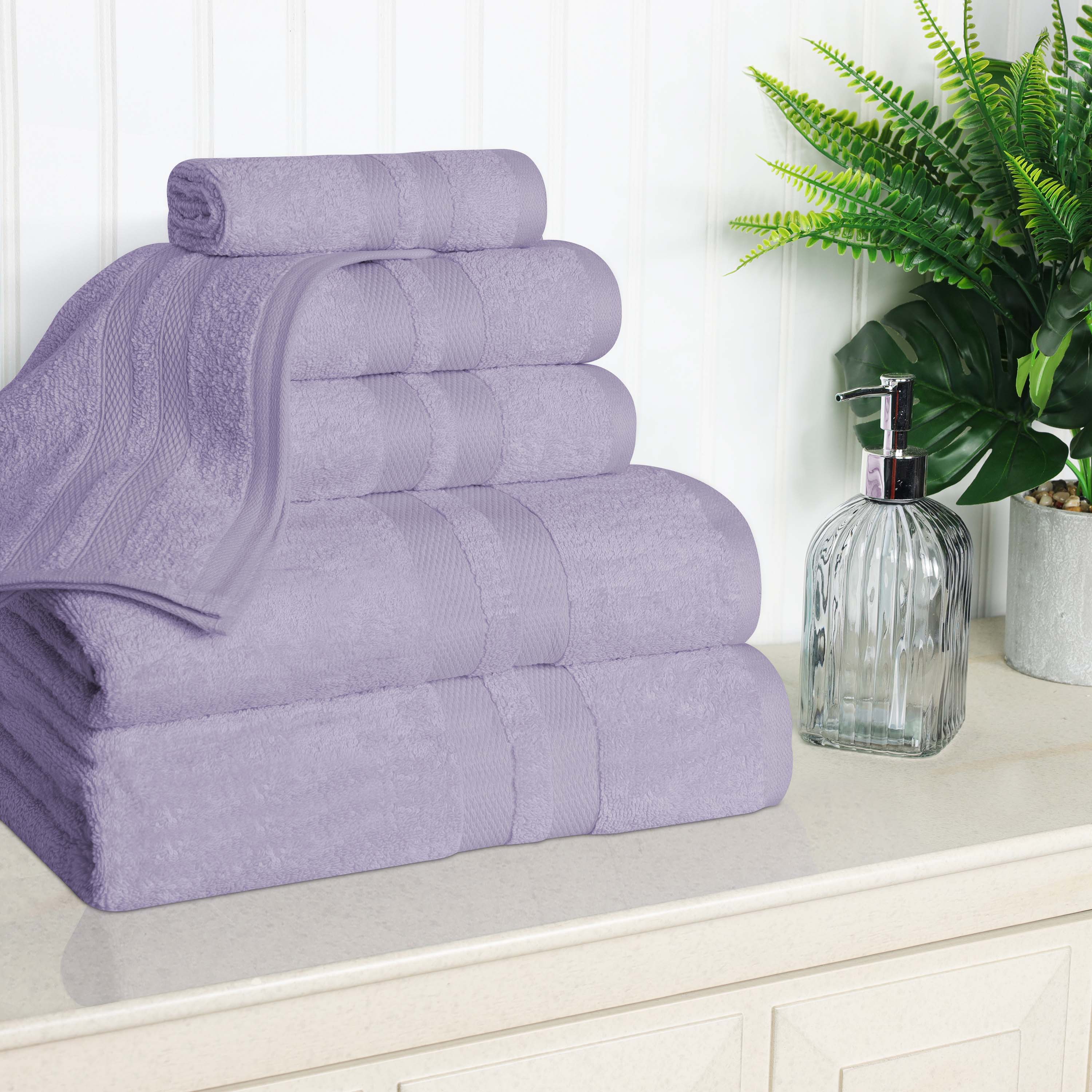 Cotton Ultra Soft 6 Piece Solid Towel Set - Omnigoodsstore