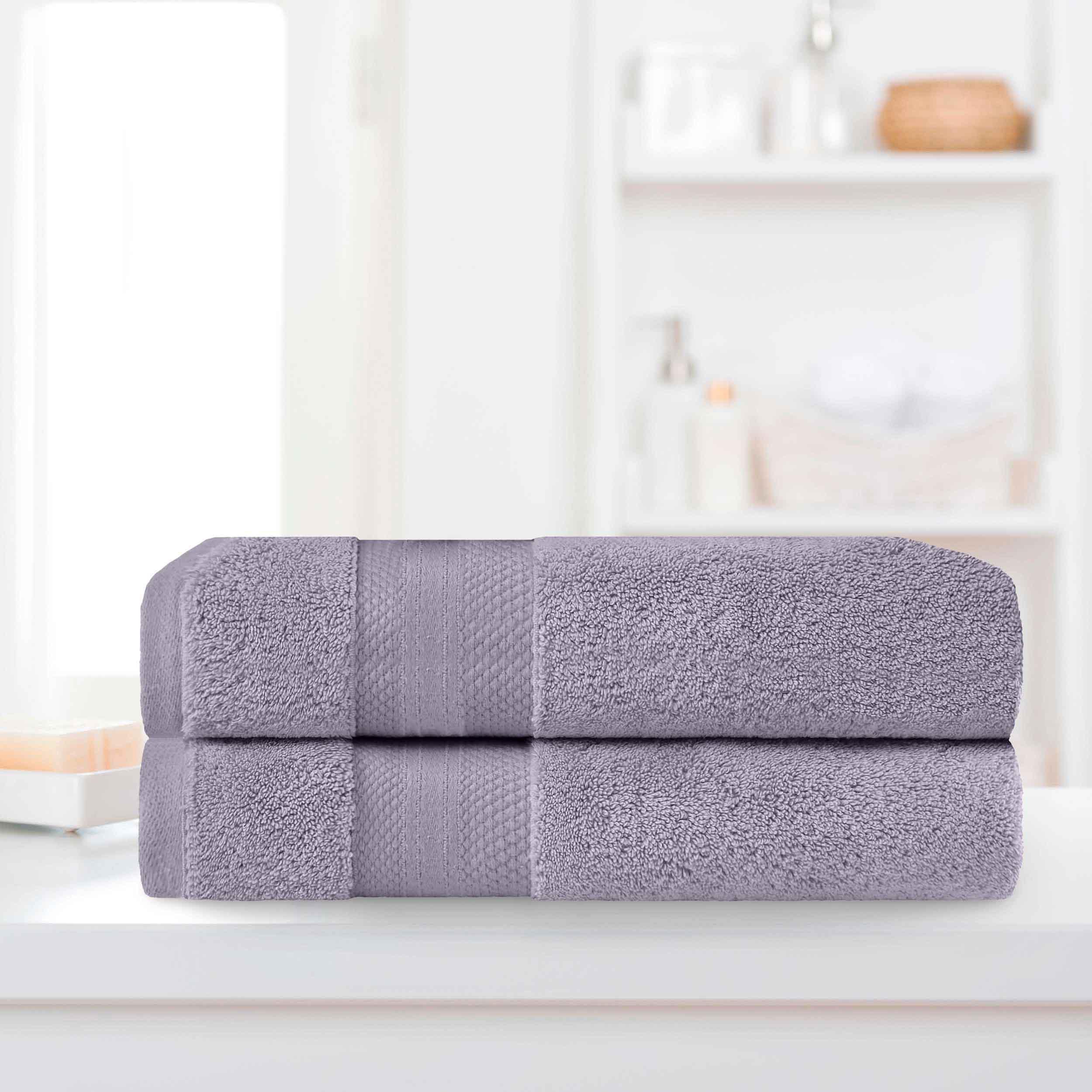 Turkish Cotton Absorbent Ultra-Plush Solid 2 Piece Bath Sheet Set - Omnigoodsstore