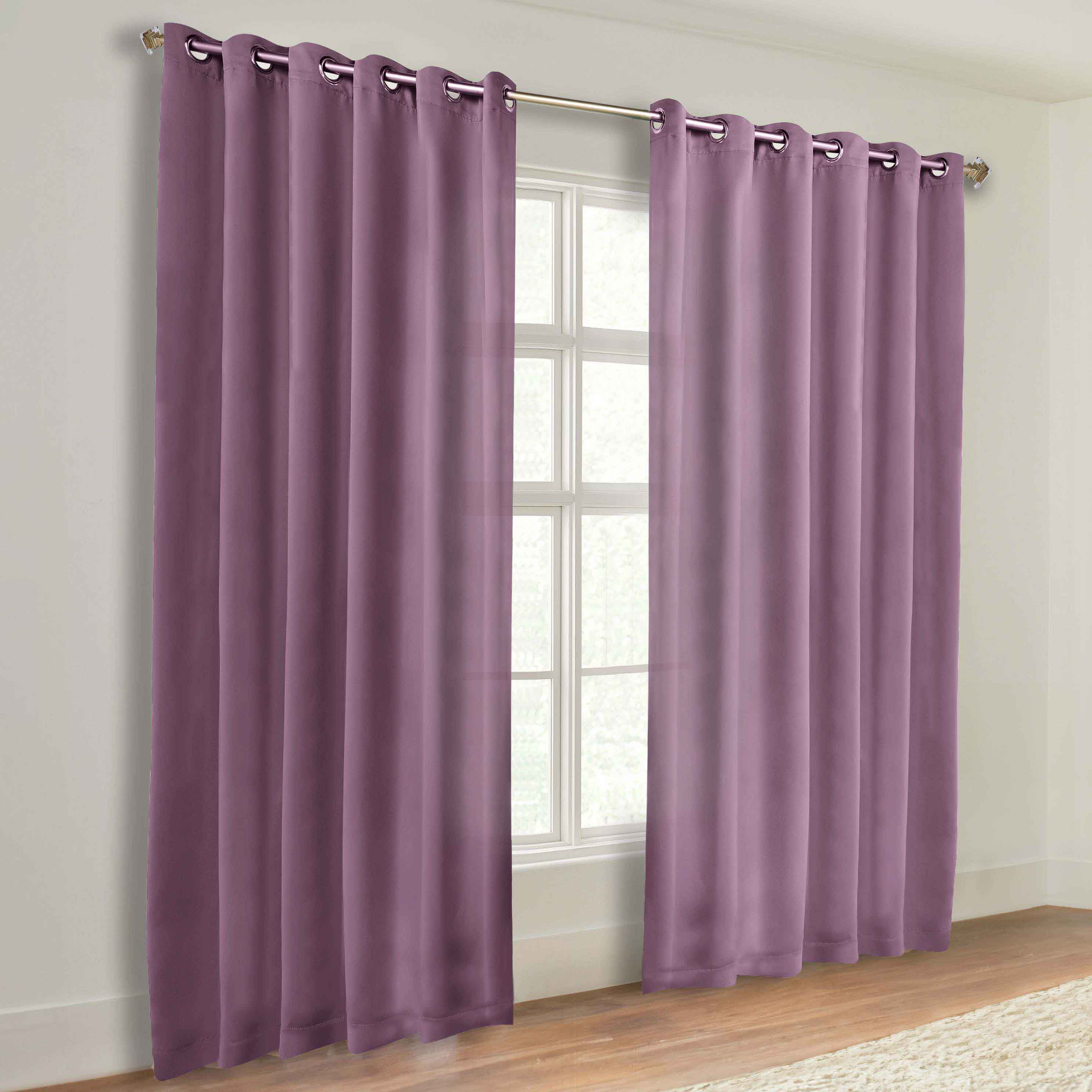 Solid Machine Washable Room Darkening Blackout Curtains, Set of 2 - Omnigoodsstore