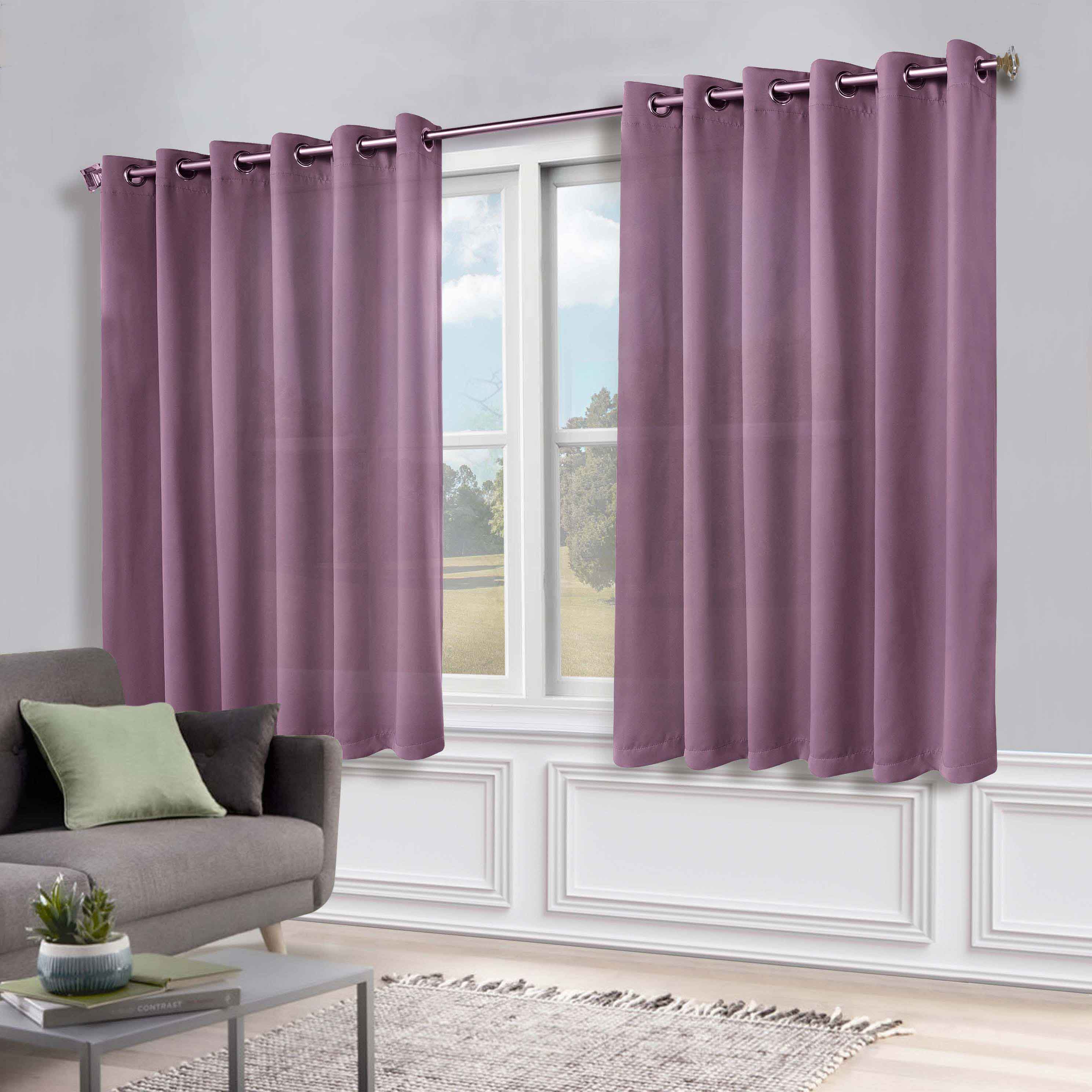 Solid Machine Washable Room Darkening Blackout Curtains, Set of 2 - Omnigoodsstore