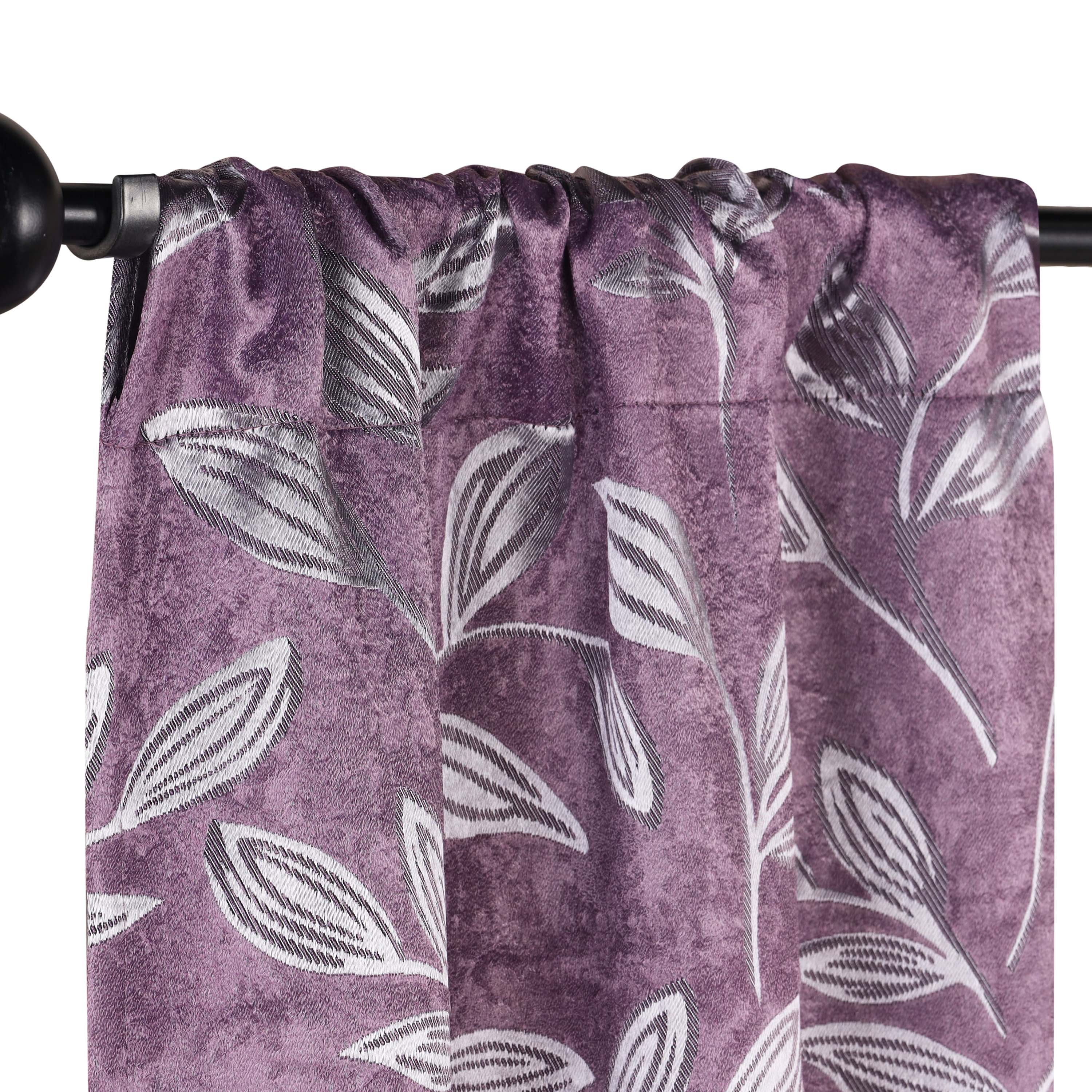 Leaves Machine Washable Room Darkening Blackout Curtains, Set of 2 - Omnigoodsstore