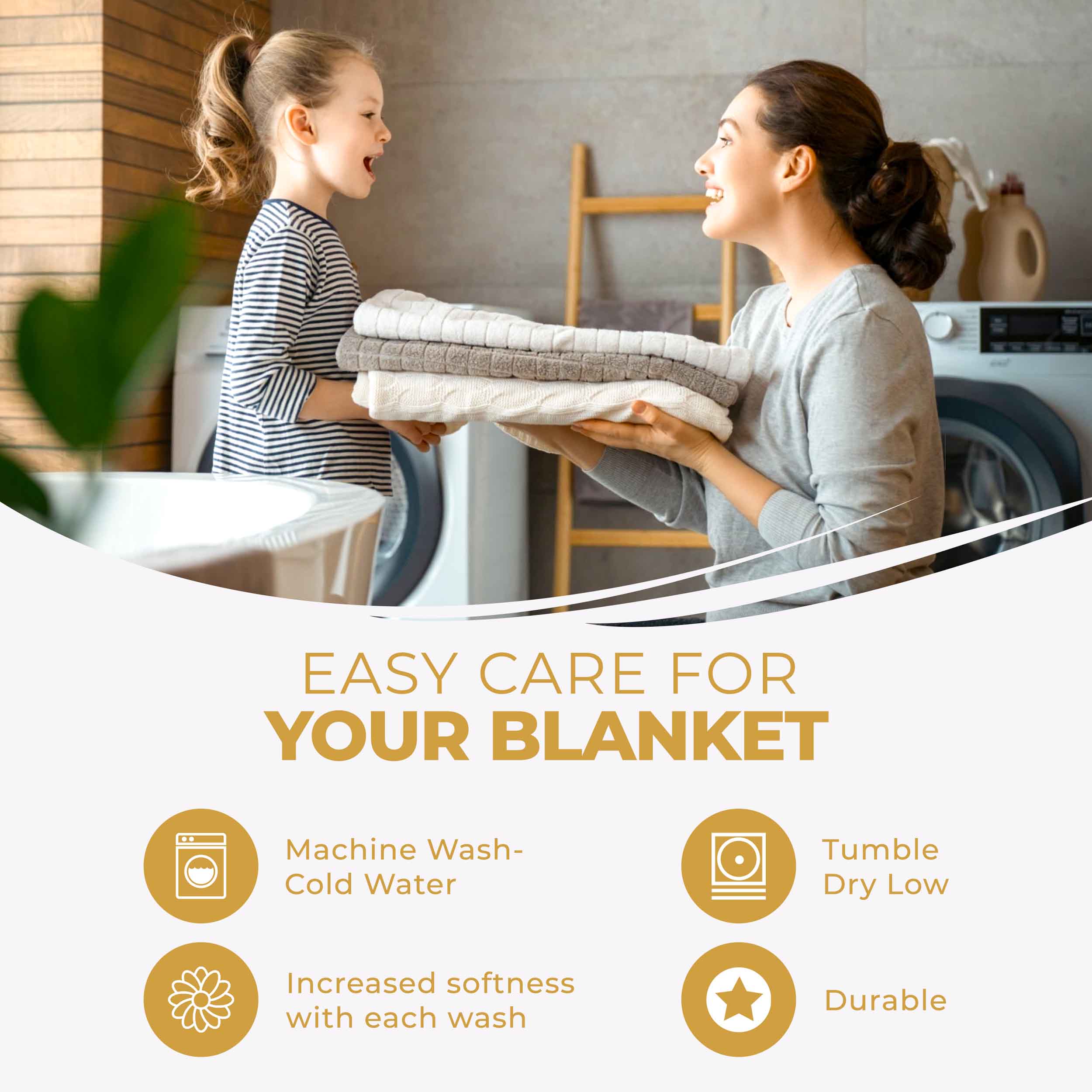 Basketweave All Season Cotton Bed Blanket & Sofa Throw - Omnigoodsstore