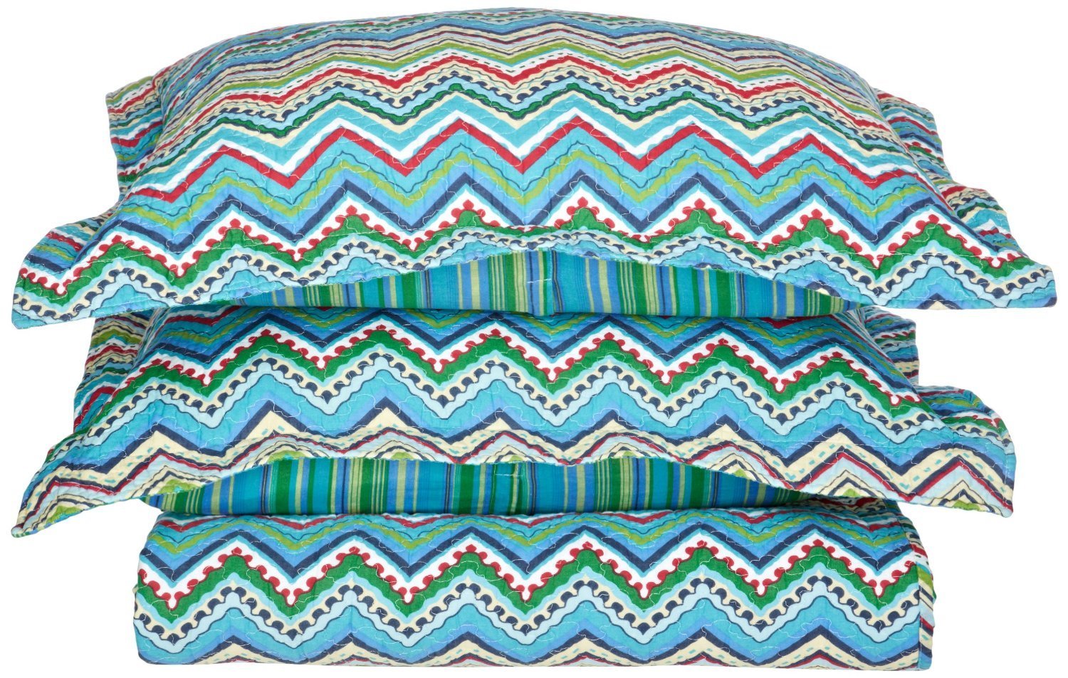 Cotton Zig-Zag Quilt Set - Omnigoodsstore