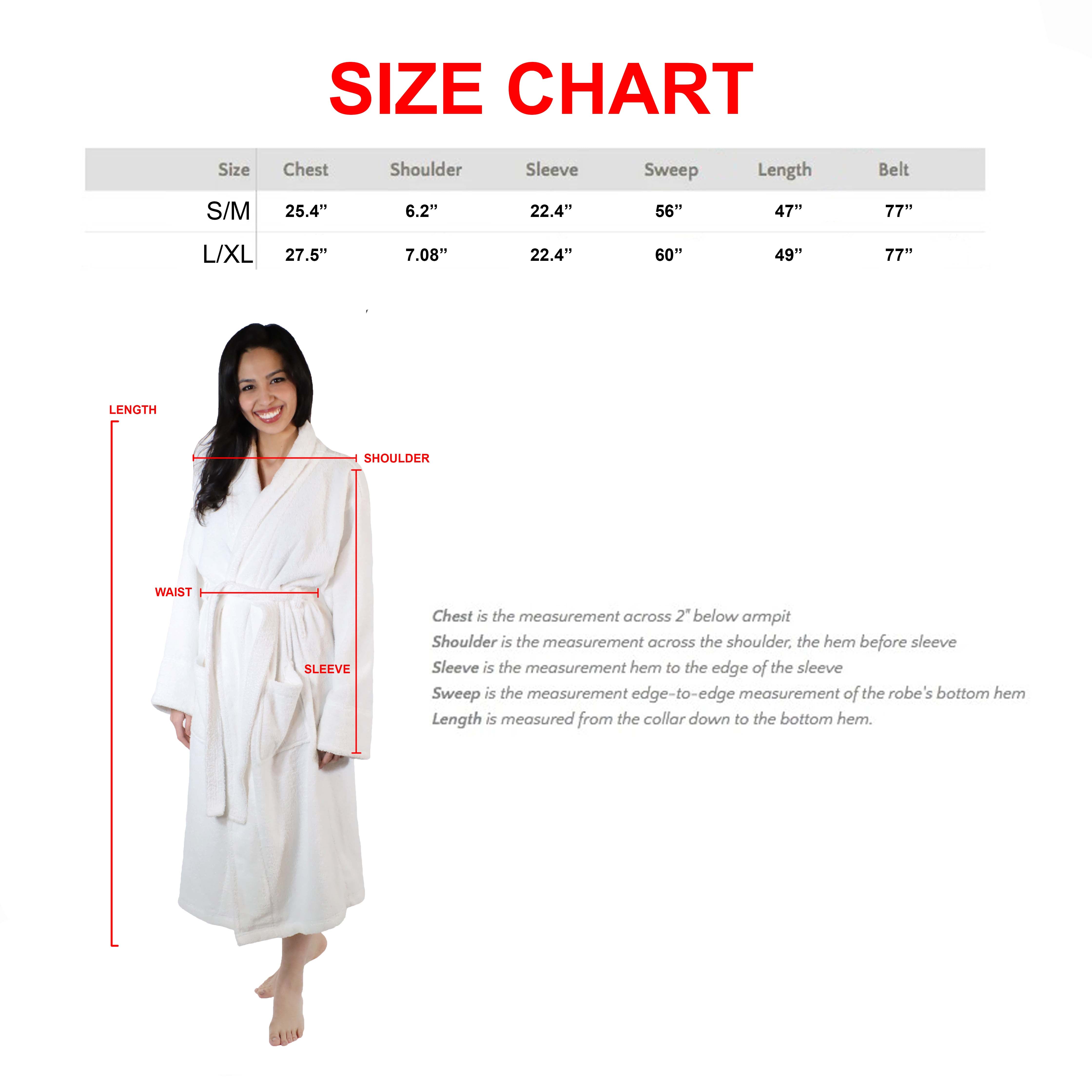 Classic Women's Bath Robe Turkish Cotton Bathrobe with Adjustable Belt - Omnigoodsstore