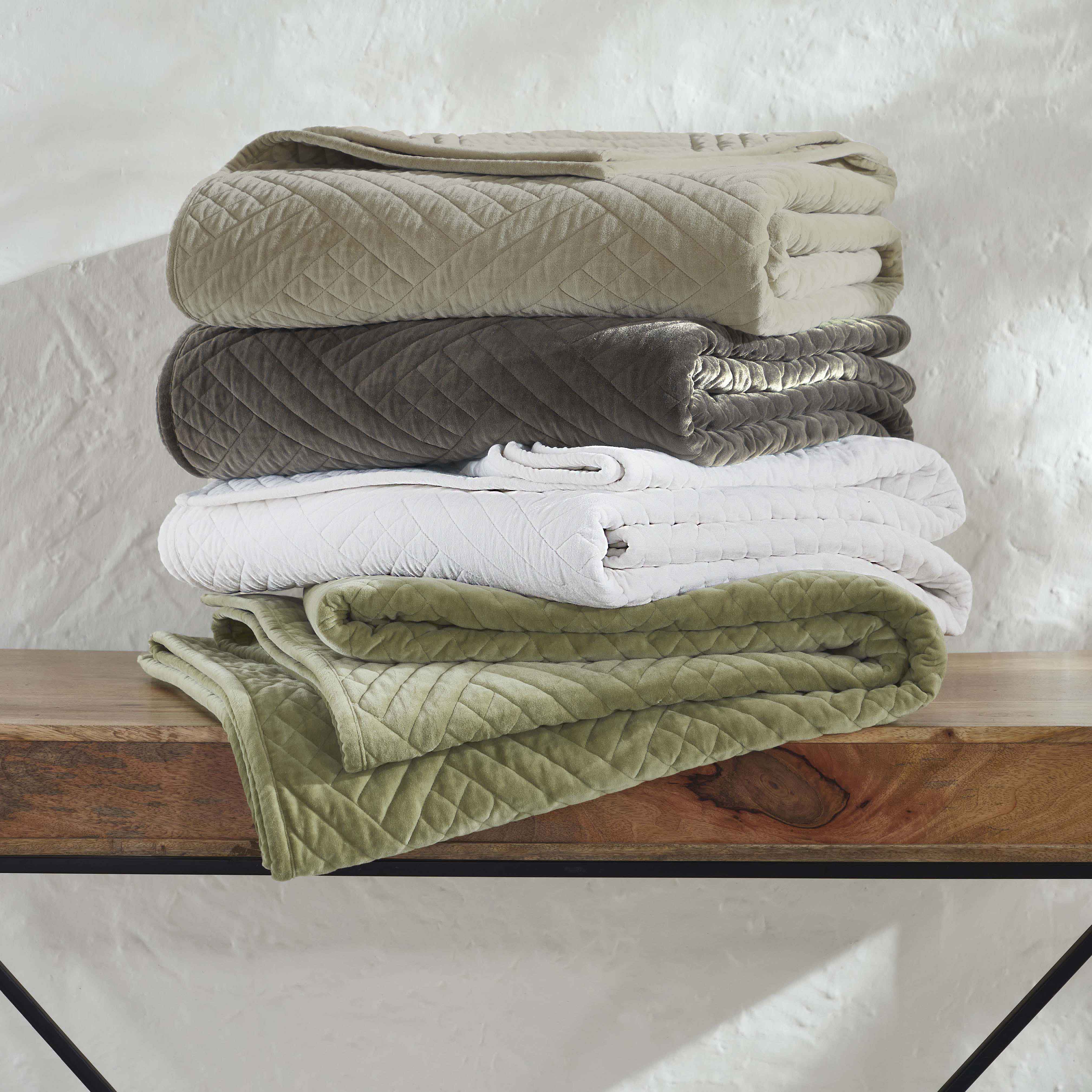 Karina Cotton Velvet Lightweight Quilt and Sham Set - Omnigoodsstore