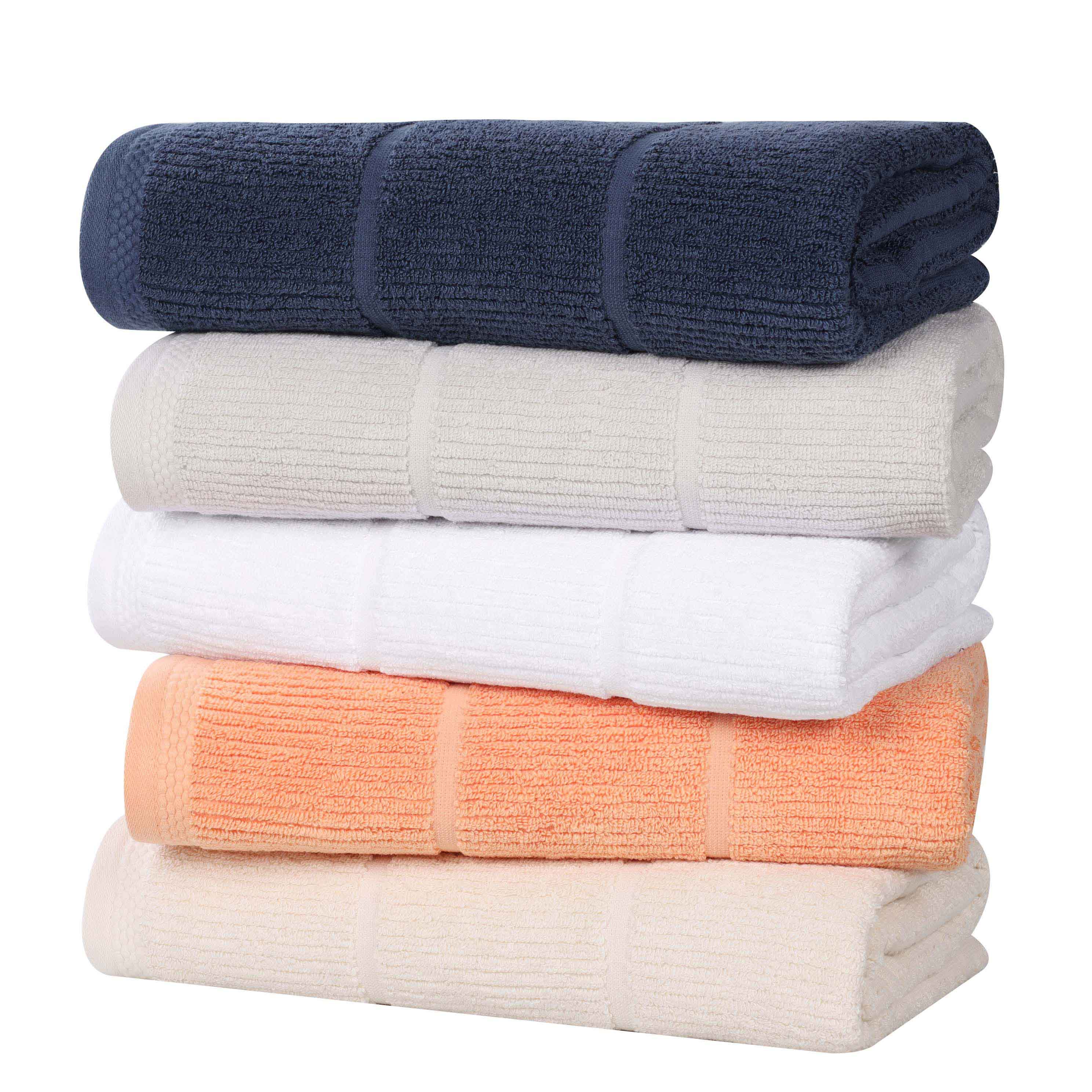 Milo Smart Twist Cotton Solid Ribbed Design 8 Piece Towel Set - Omnigoodsstore