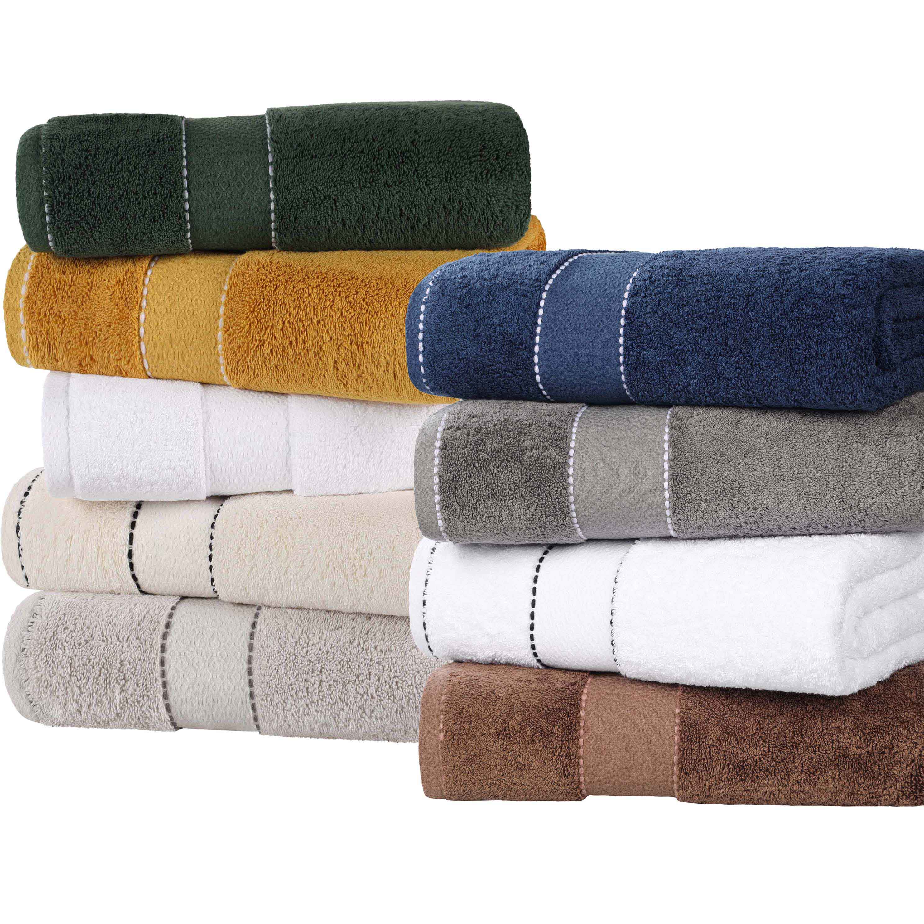 Niles Egypt Produced Giza Cotton Dobby Absorbent Bath Sheet Set of 2 - Omnigoodsstore