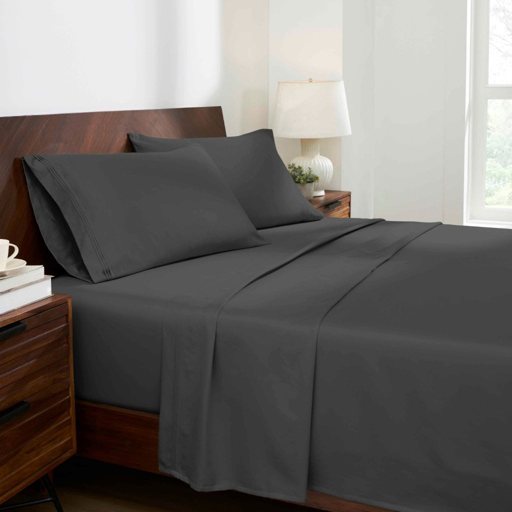 1000 Thread Count Egyptian Cotton Bed Sheet Set Olympic Queen - Omnigoodsstore