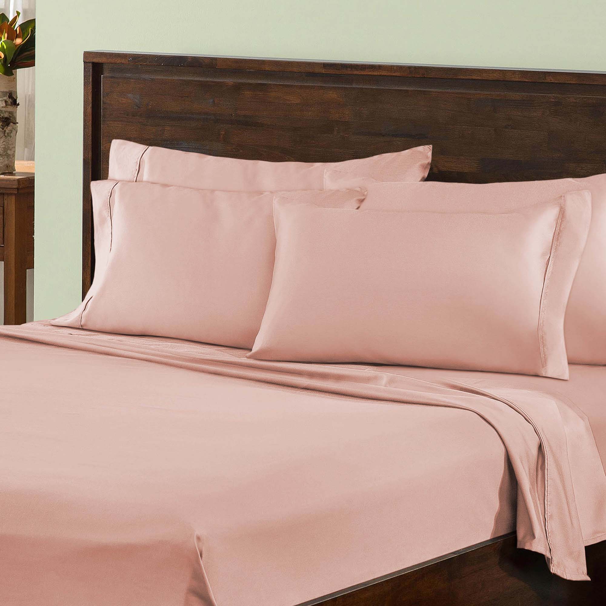 1000 Thread Count Cotton Rich Solid Deep Pocket Bed Sheet Set - Omnigoodsstore