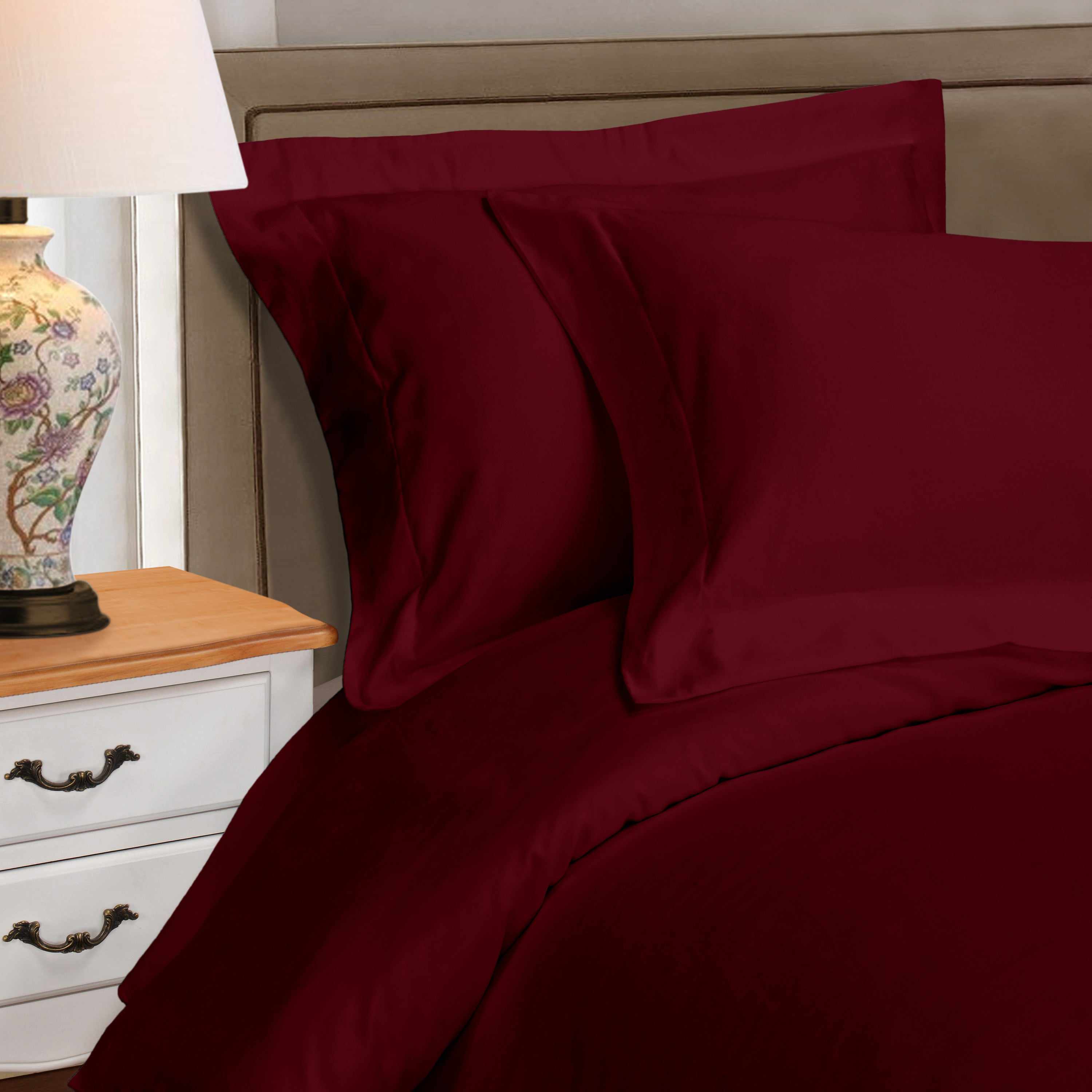1000 Thread Count Egyptian Cotton Solid Duvet Cover Set - Omnigoodsstore