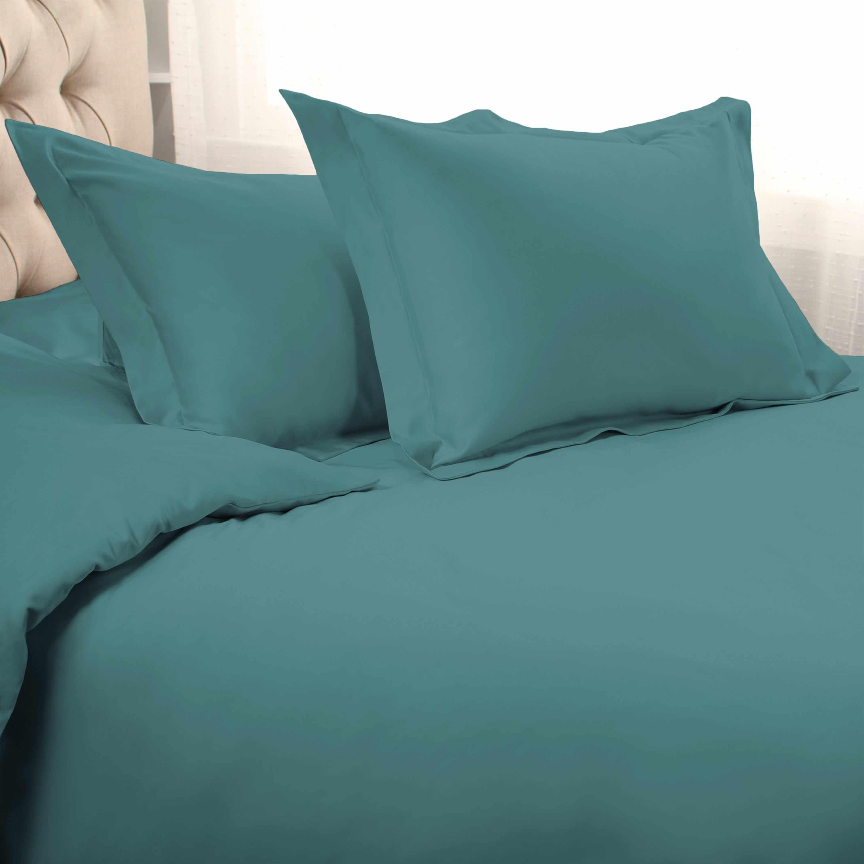 1000 Thread Count Egyptian Cotton Solid Duvet Cover Set - Omnigoodsstore