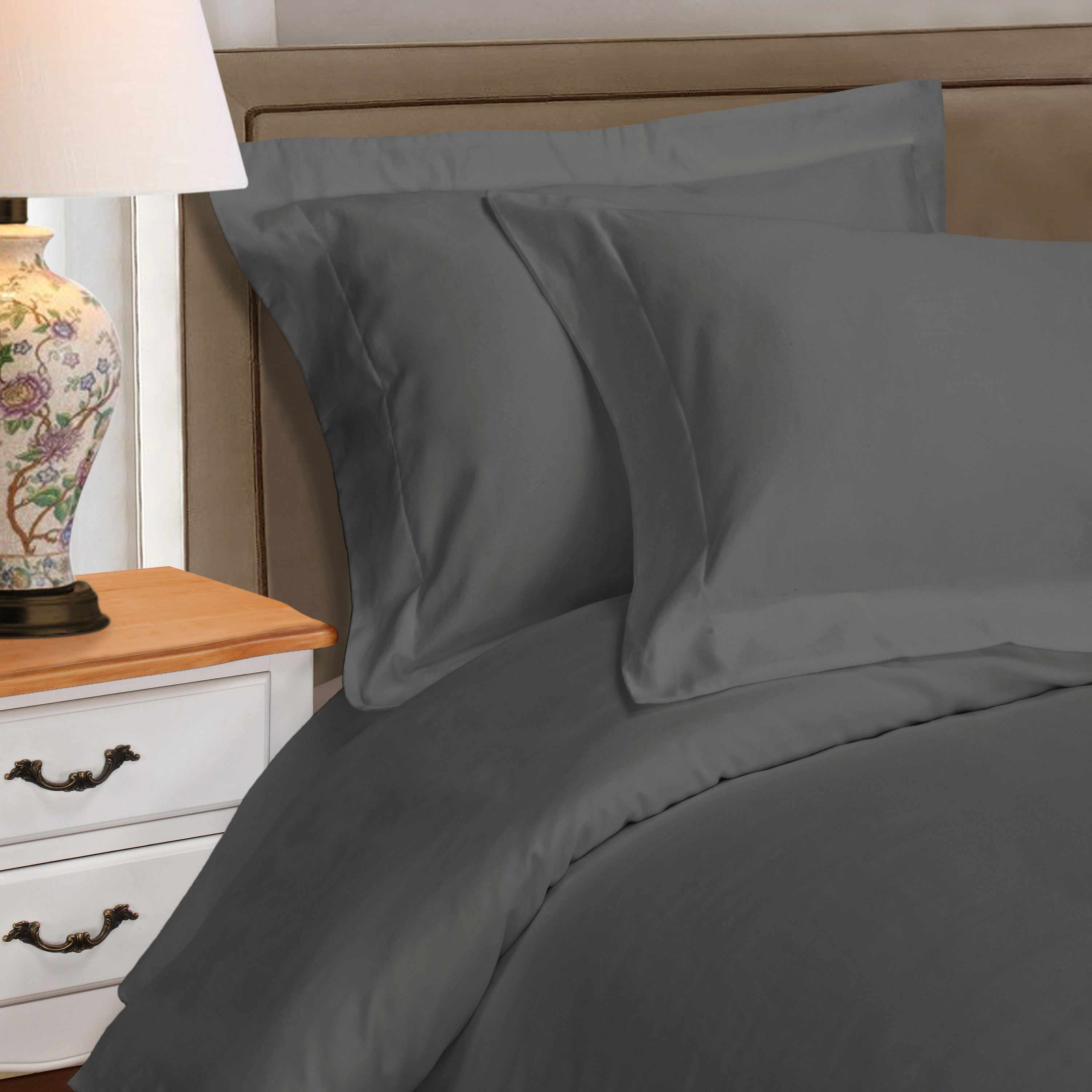 1000 Thread Count Egyptian Cotton Solid Duvet Cover Set - Omnigoodsstore