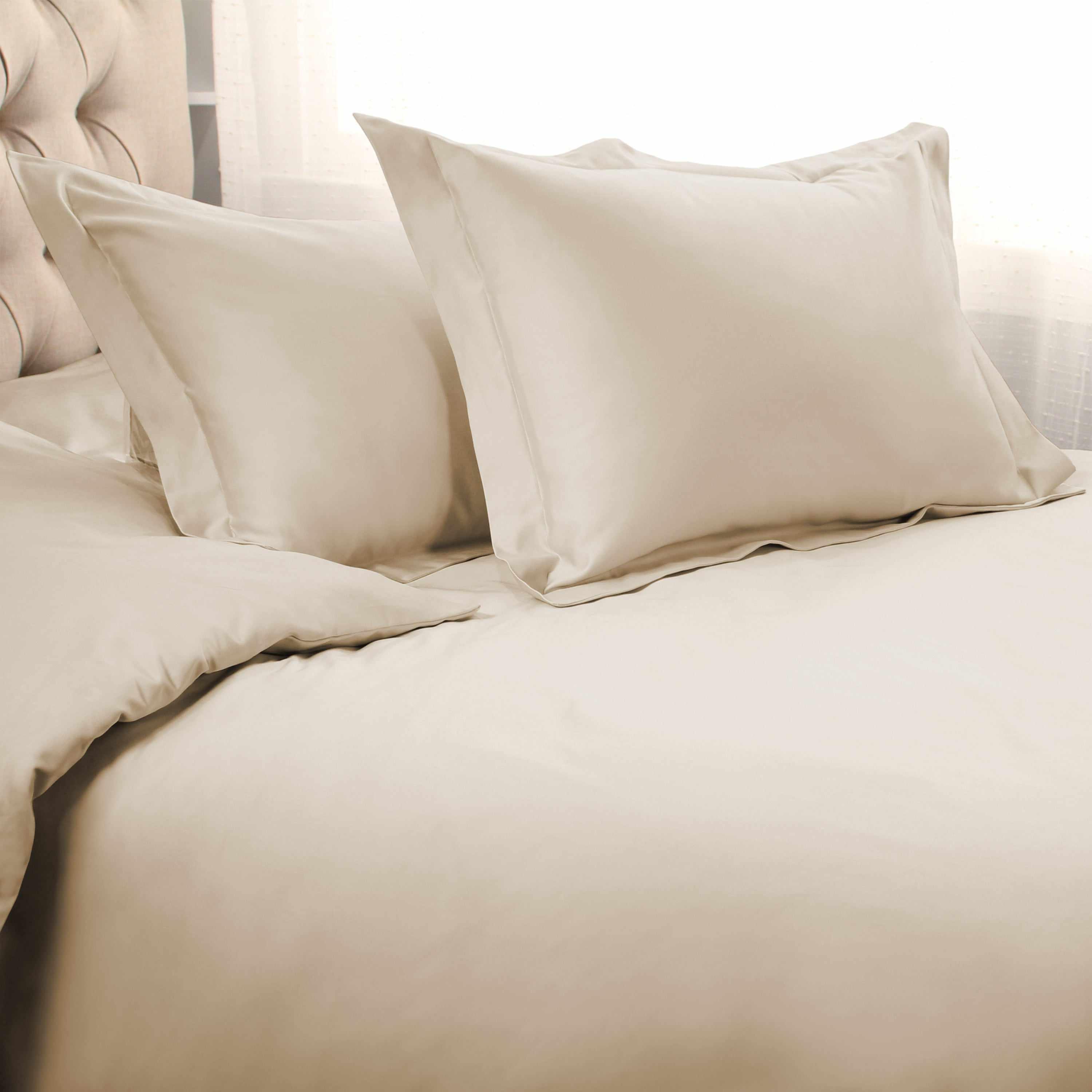 1000 Thread Count Egyptian Cotton Solid Duvet Cover Set - Omnigoodsstore