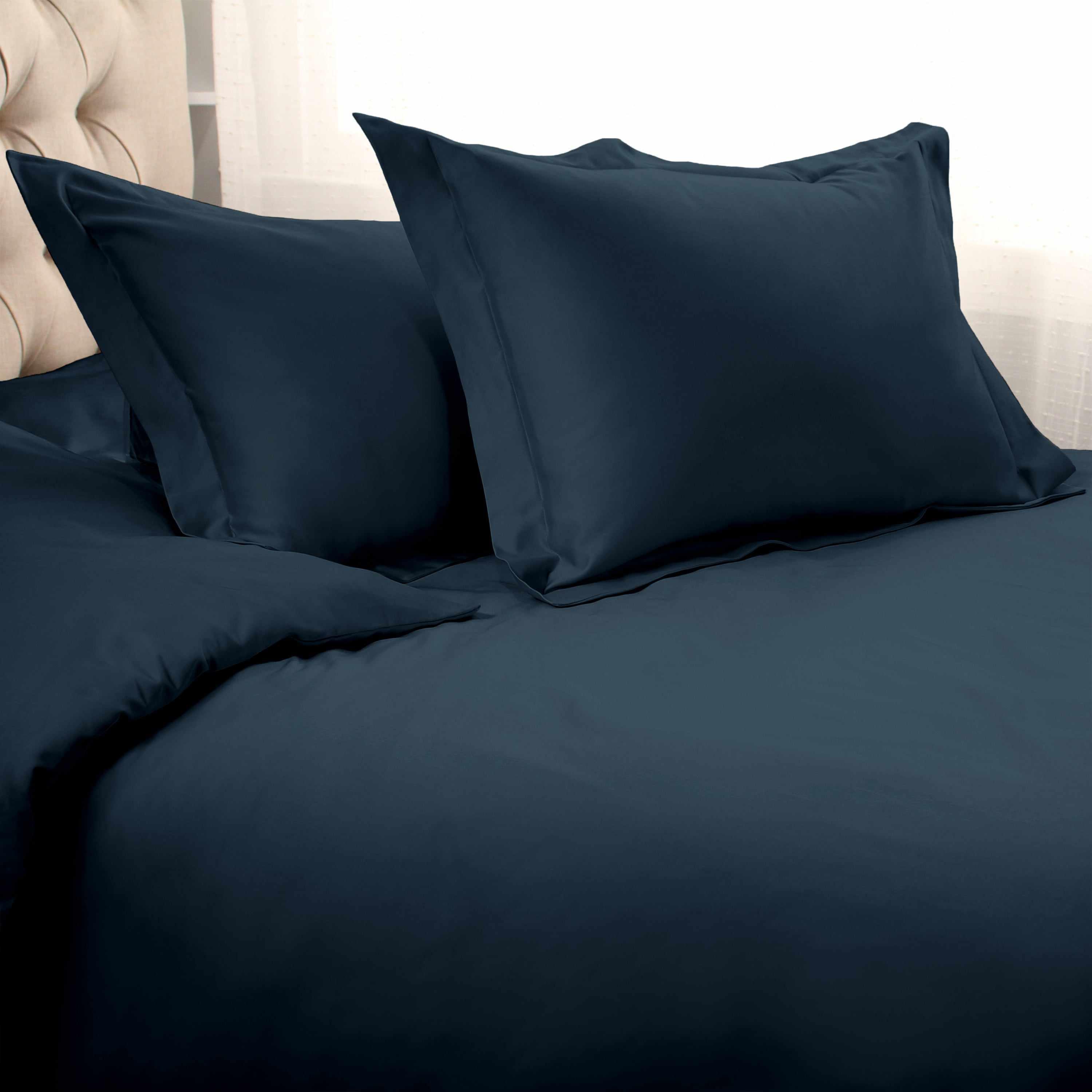 1000 Thread Count Egyptian Cotton Solid Duvet Cover Set - Omnigoodsstore