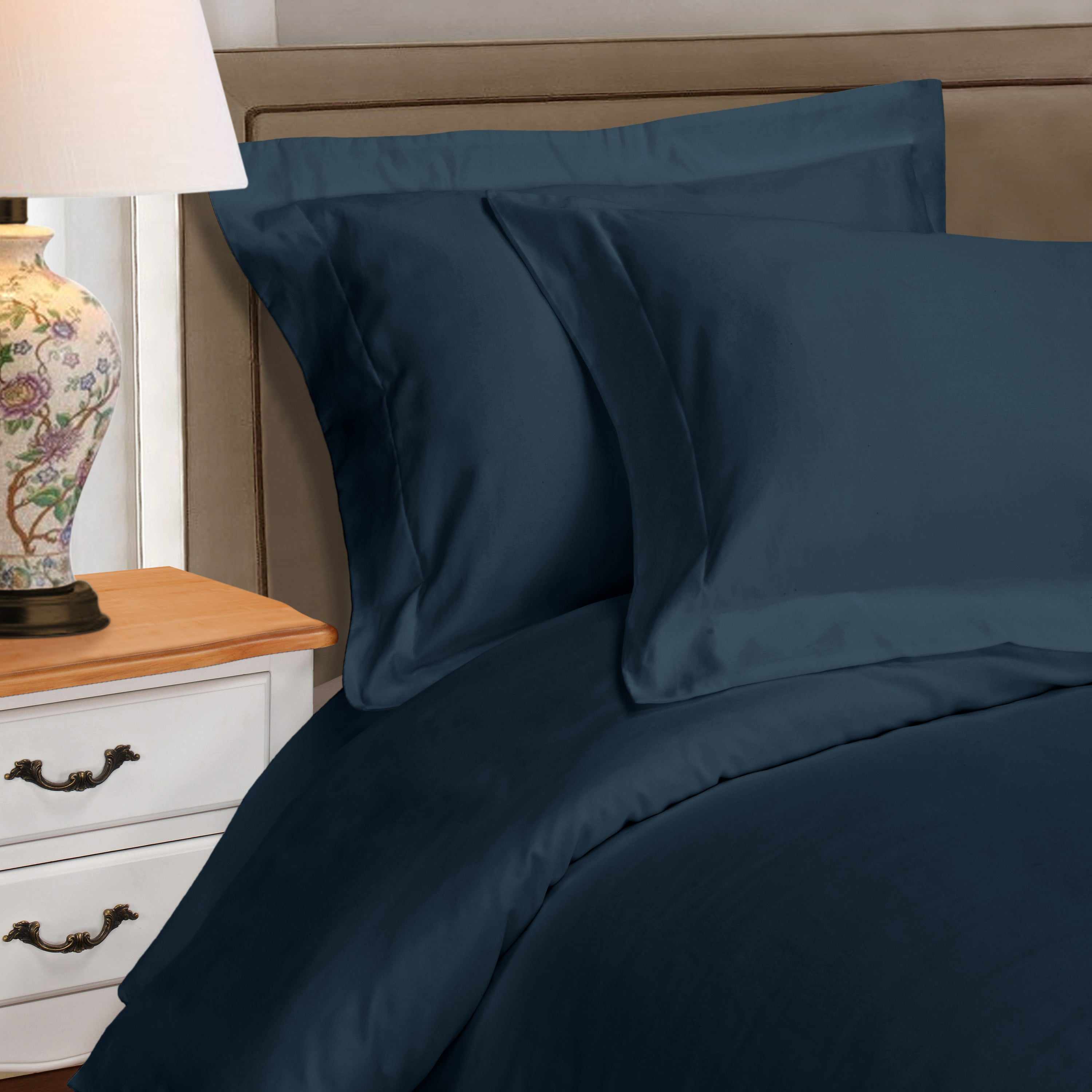 1000 Thread Count Egyptian Cotton Solid Duvet Cover Set - Omnigoodsstore